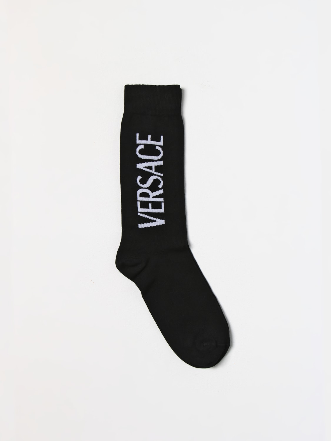 VERSACE: socks for man - Black | Versace socks 10088351A07875 online on ...