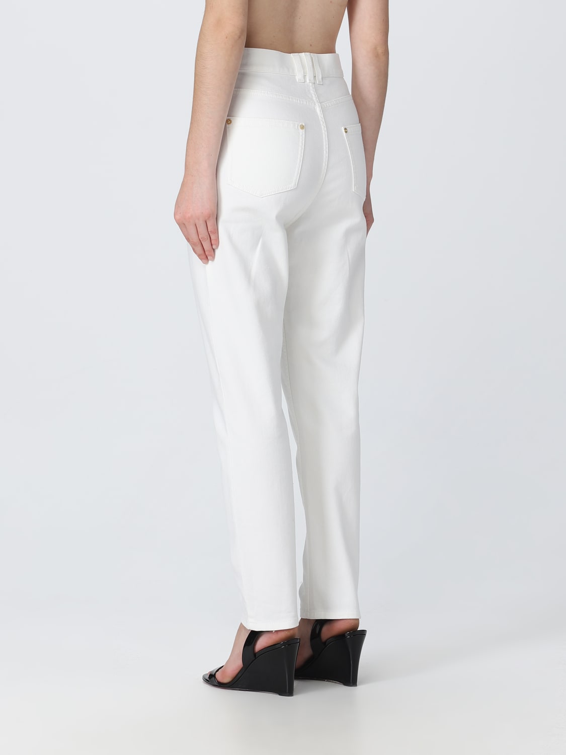 BALMAIN: jeans for woman - White | Balmain jeans AF1MG006DB69 online on ...