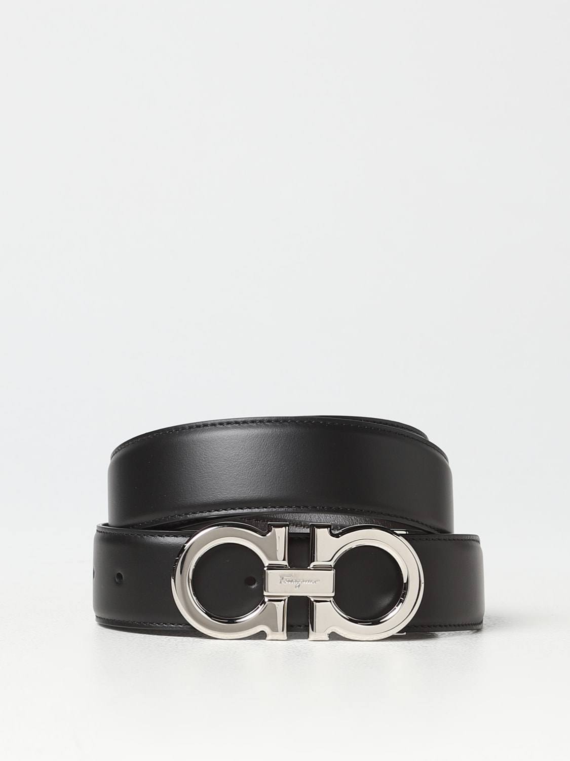 Ferragamo Gancini logo-buckle Belt - Black