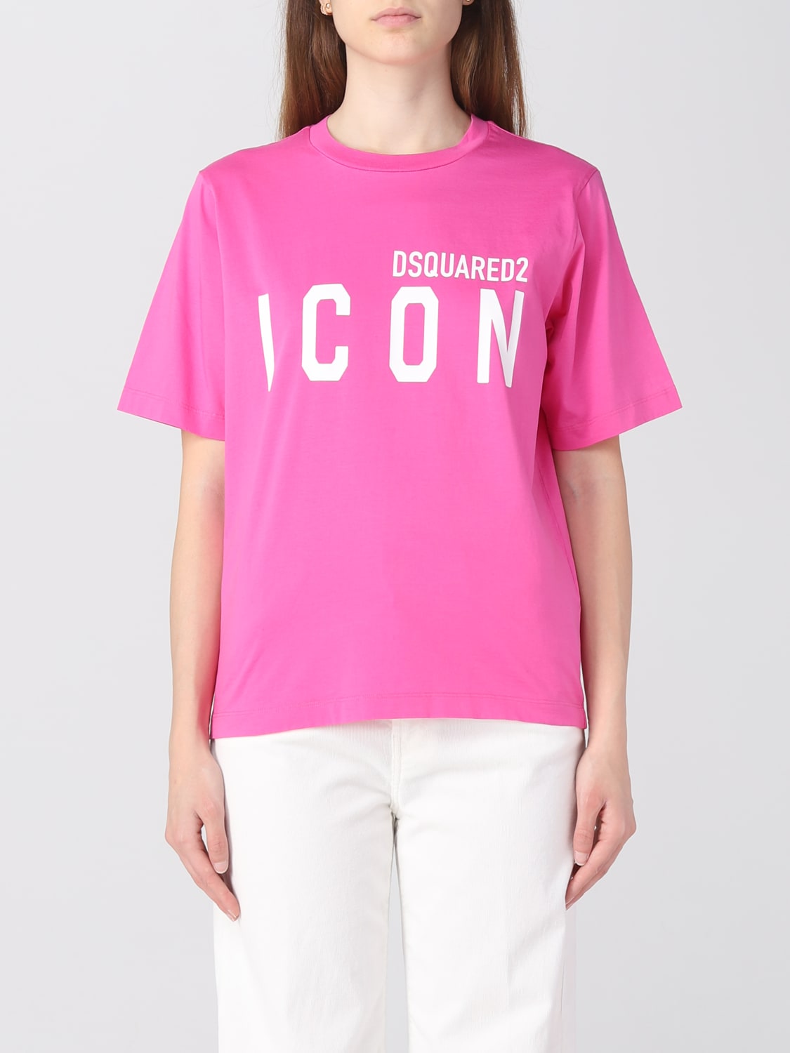 DSQUARED2：Tシャツ レディース - ピンク | GIGLIO.COMオンラインの