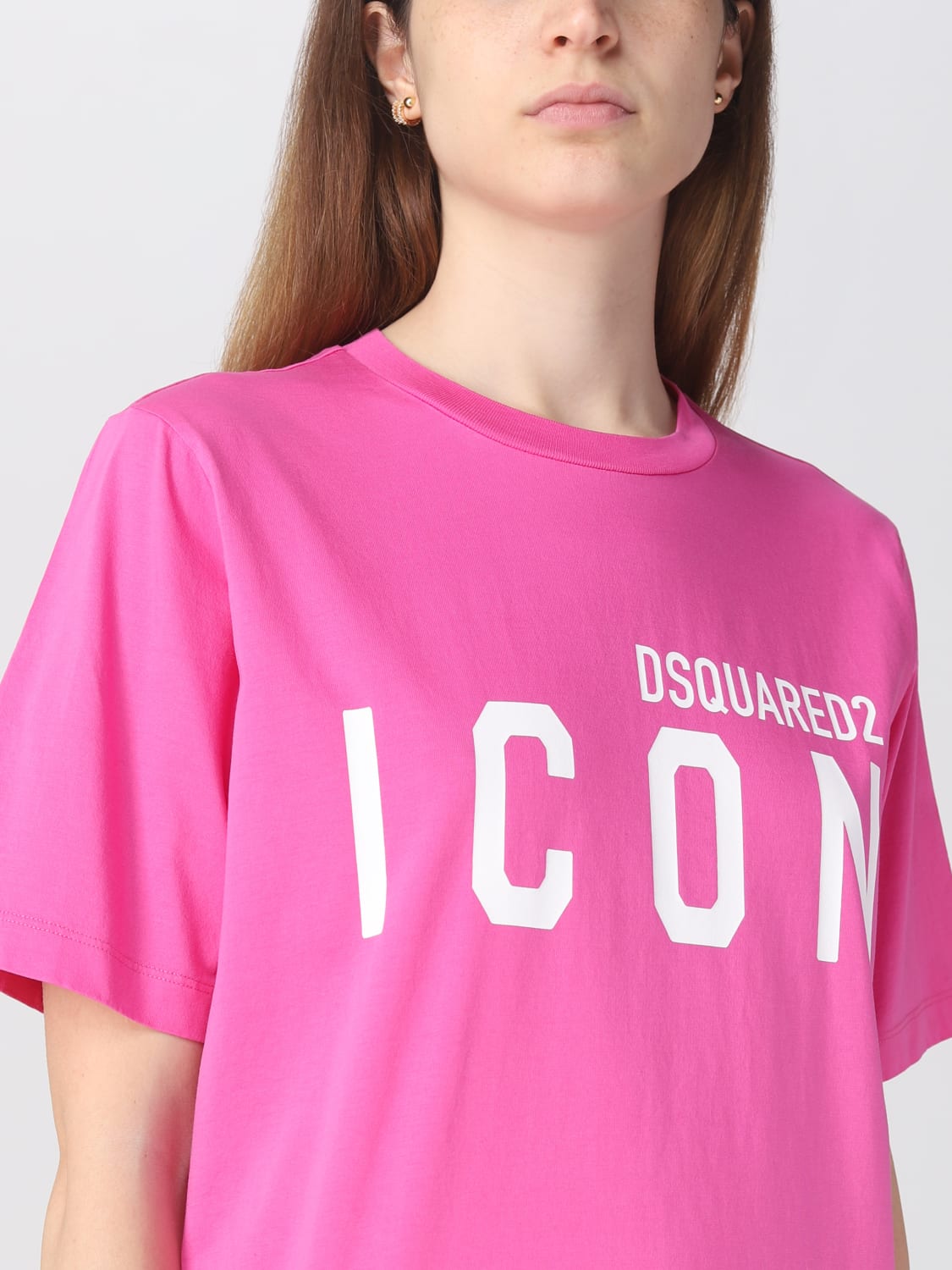 DSQUARED2：Tシャツ レディース - ピンク | GIGLIO.COMオンラインの