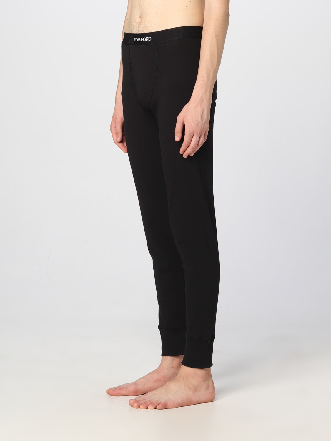 TOM FORD: cotton pajamas pants - Black | Tom Ford pajamas T4LM11040 ...