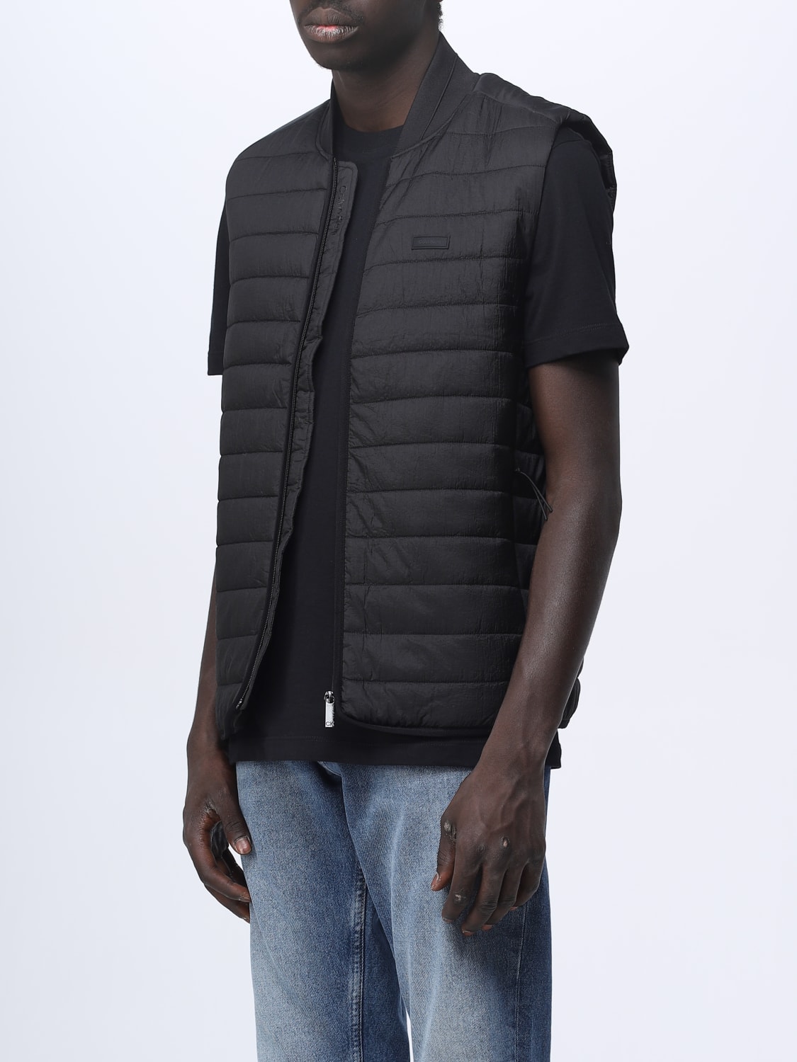 CALVIN KLEIN: suit vest for man - Black | Calvin Klein suit vest ...