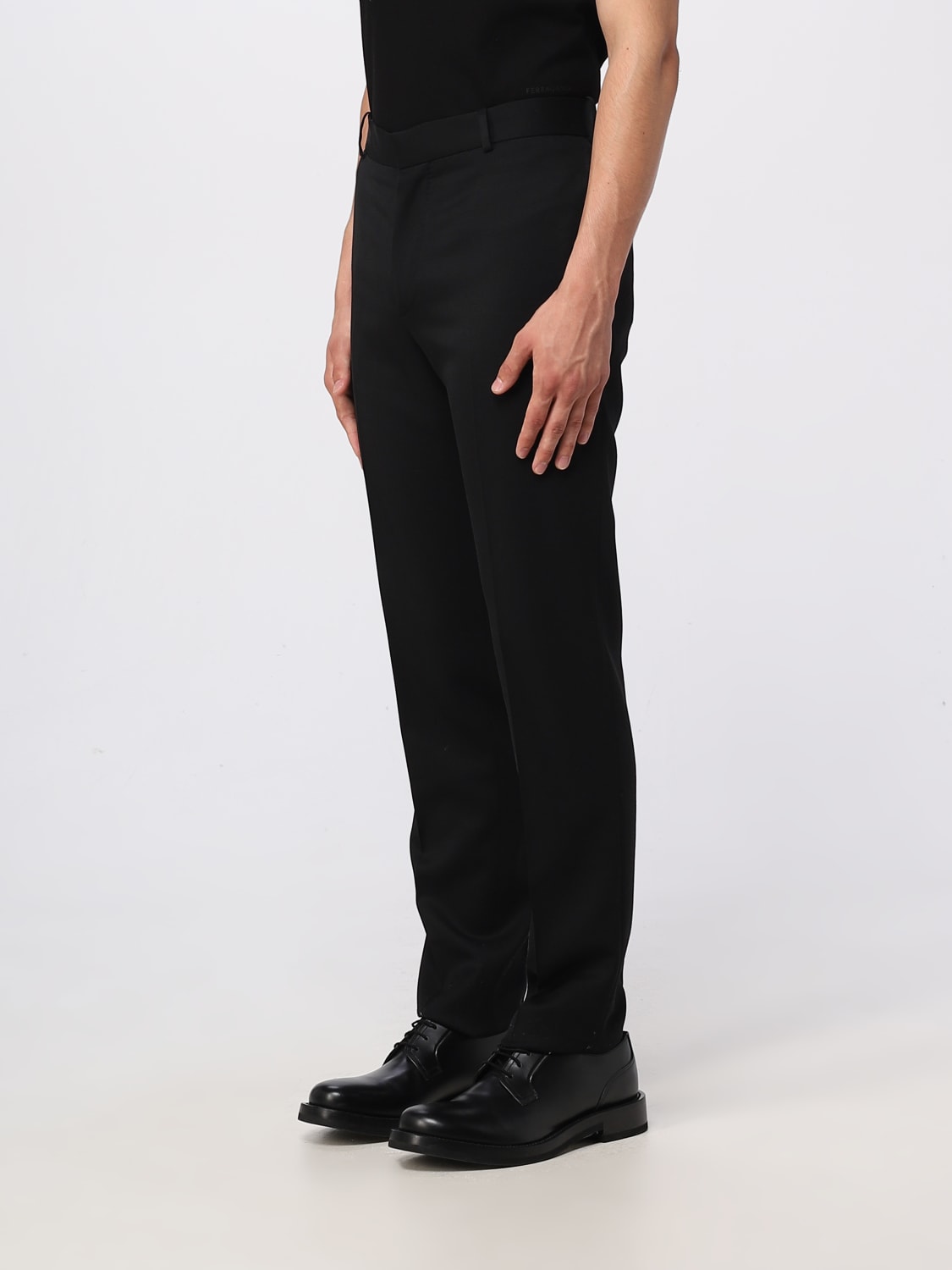 Mid Rise Wool Cigarette Pants in Black - Alexander Mc Queen