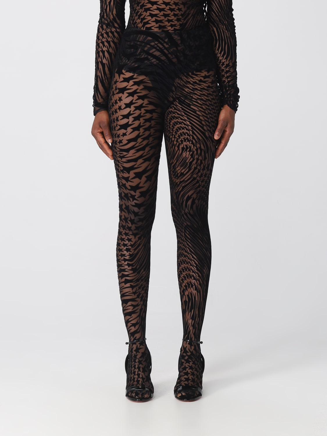 MUGLER: pants for woman - Black | Mugler pants 23S1HO0006694 online on ...