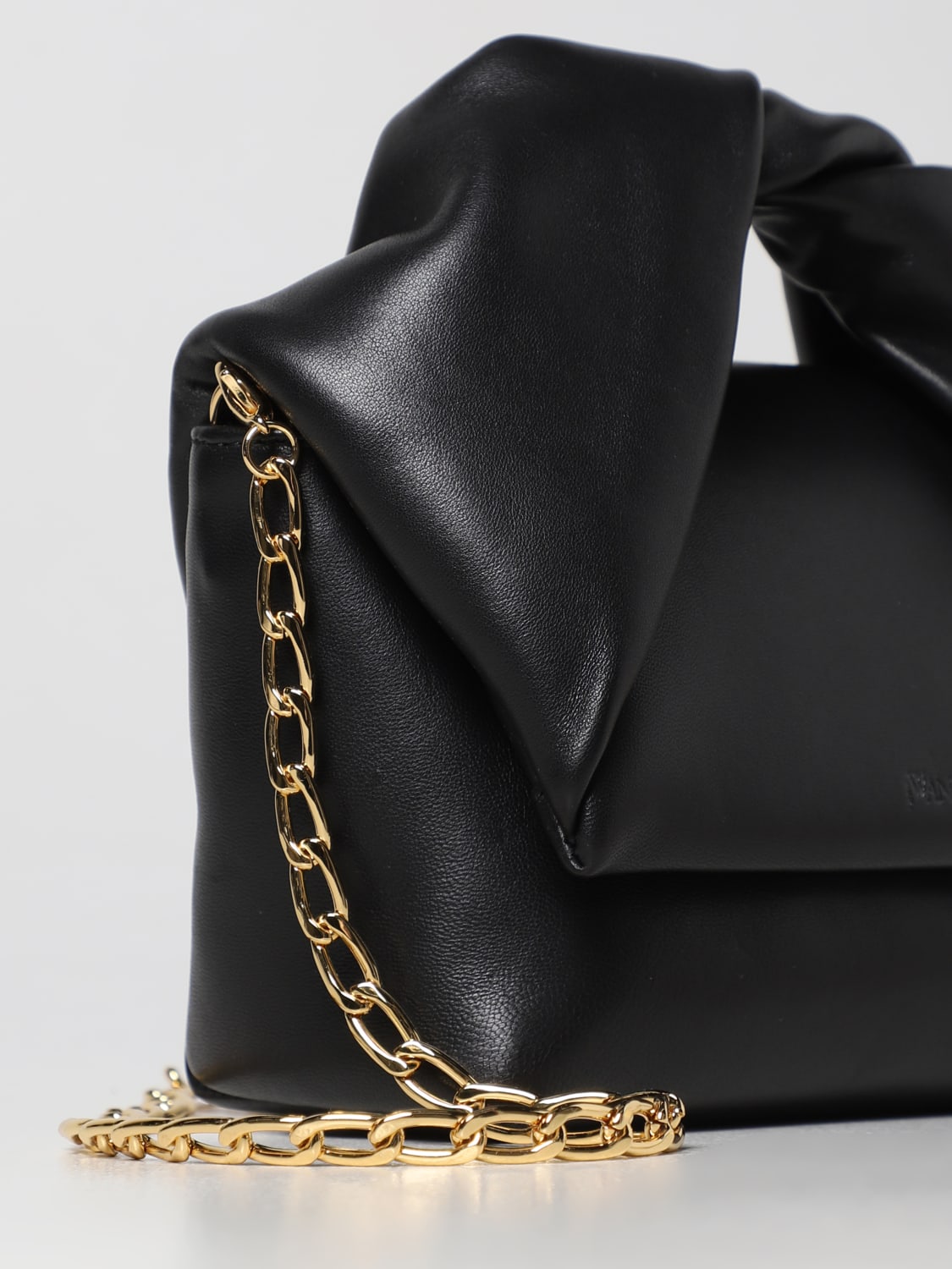 JW Anderson Pink Knit Gold hardware Chain Detail Shoulder Luxury Purse