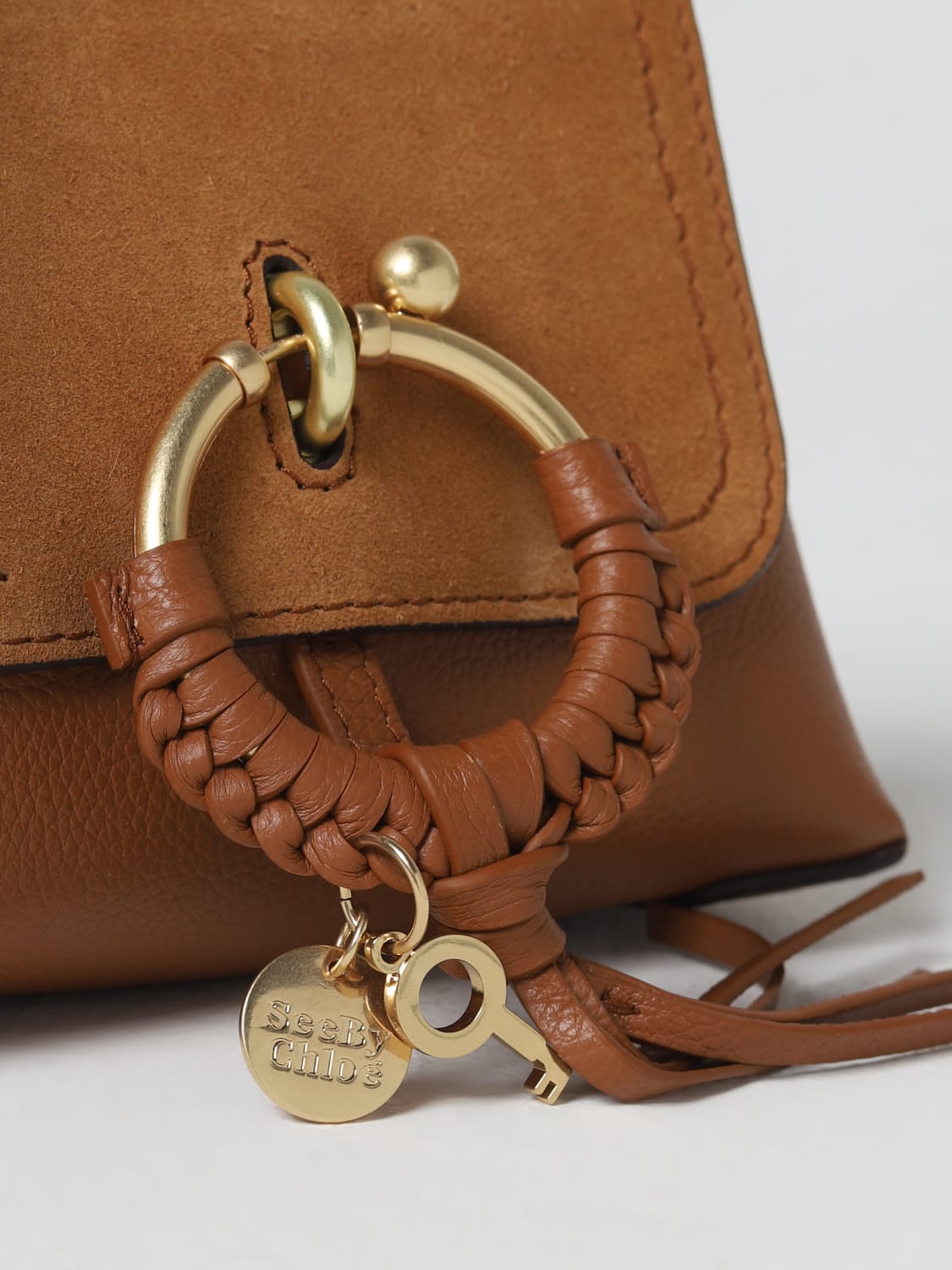 Joan Mini Leather Camera Bag in Brown - See By Chloe