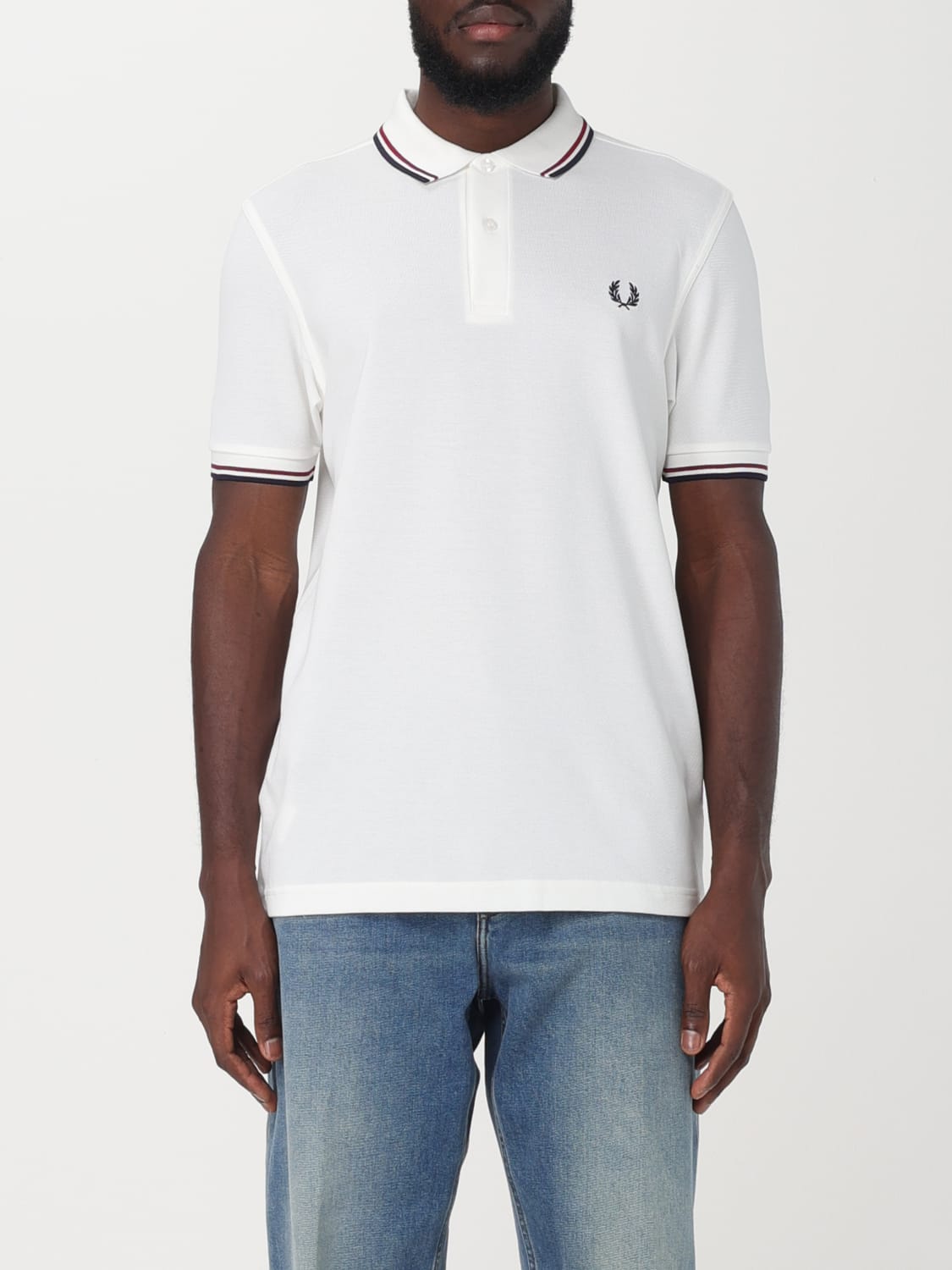 M3600 - Navy / White / White, The Fred Perry Shirt