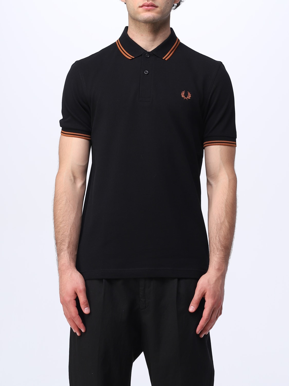 FRED PERRY: polo shirt for man - Black | Fred Perry polo shirt M3600 ...