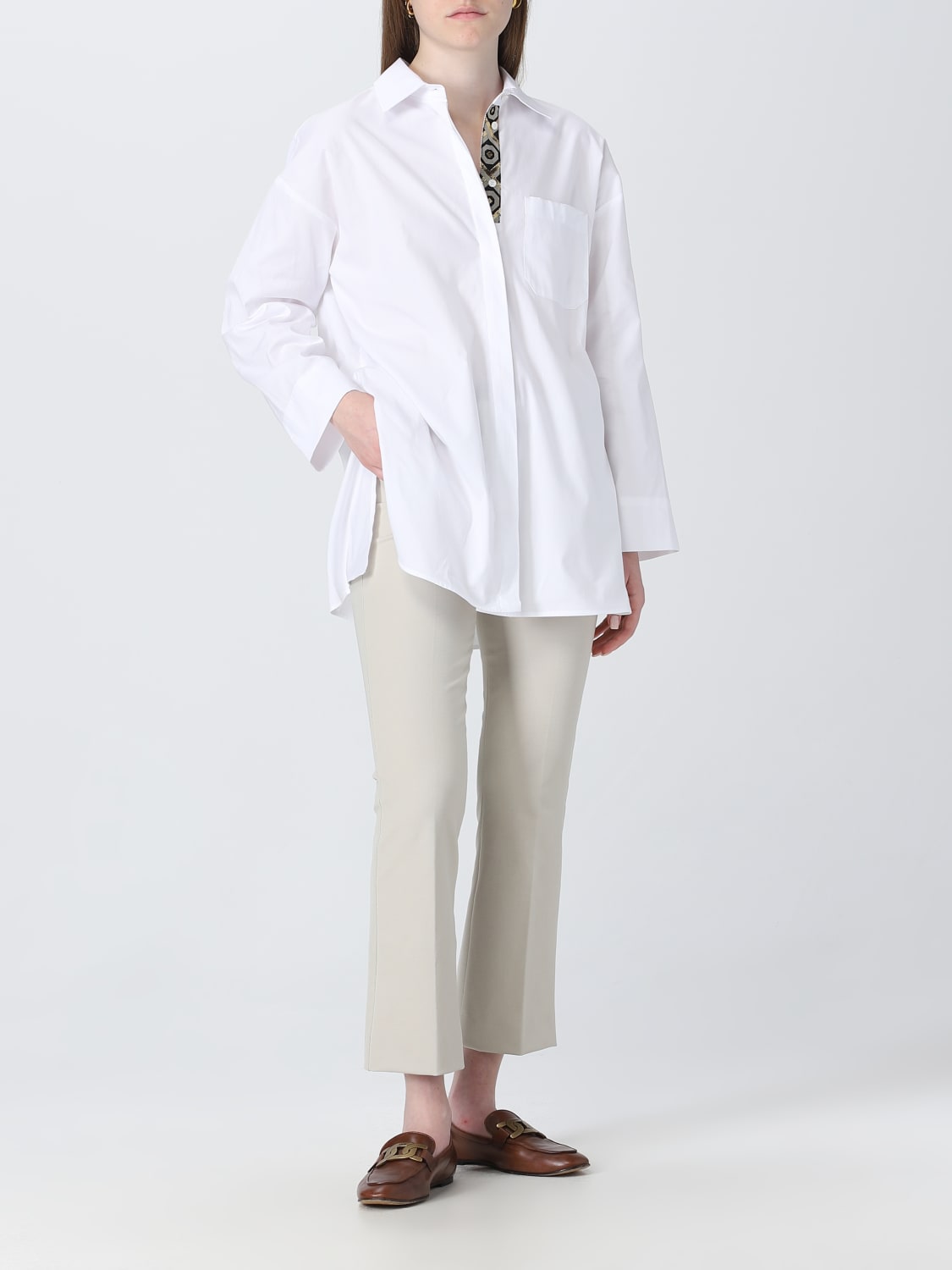 'S MAX MARA: S Max Mara shirt in cotton - White | 'S Max Mara shirt ...