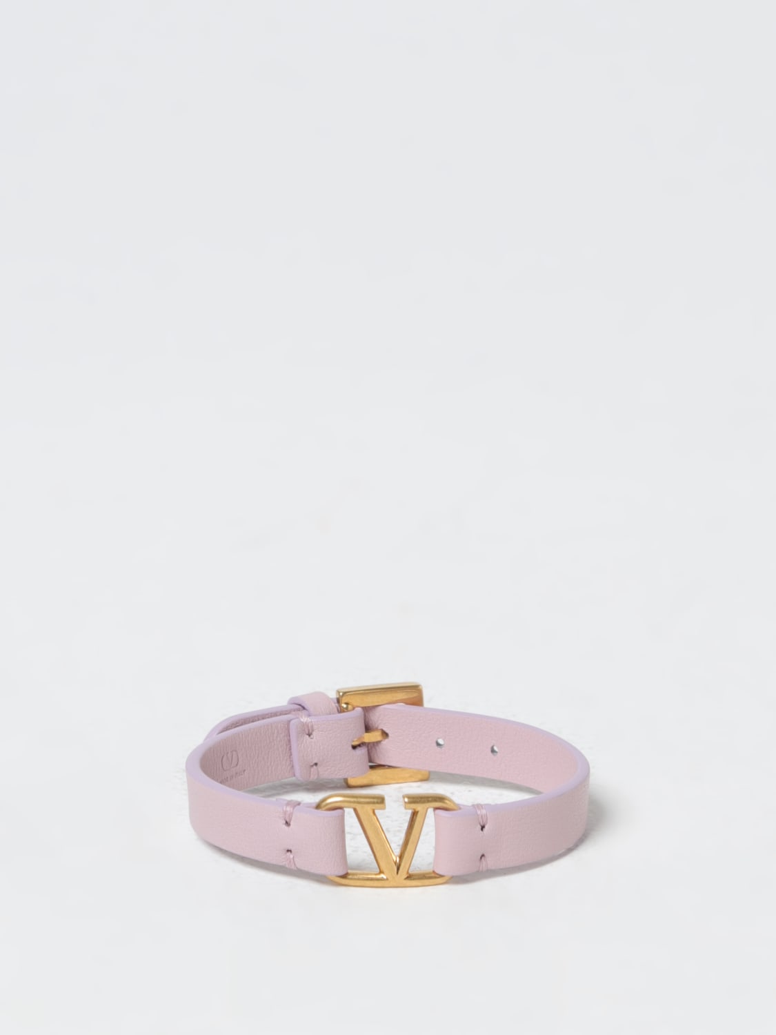 Valentino Garavani Vlogo Signature Leather Bracelet - Pink