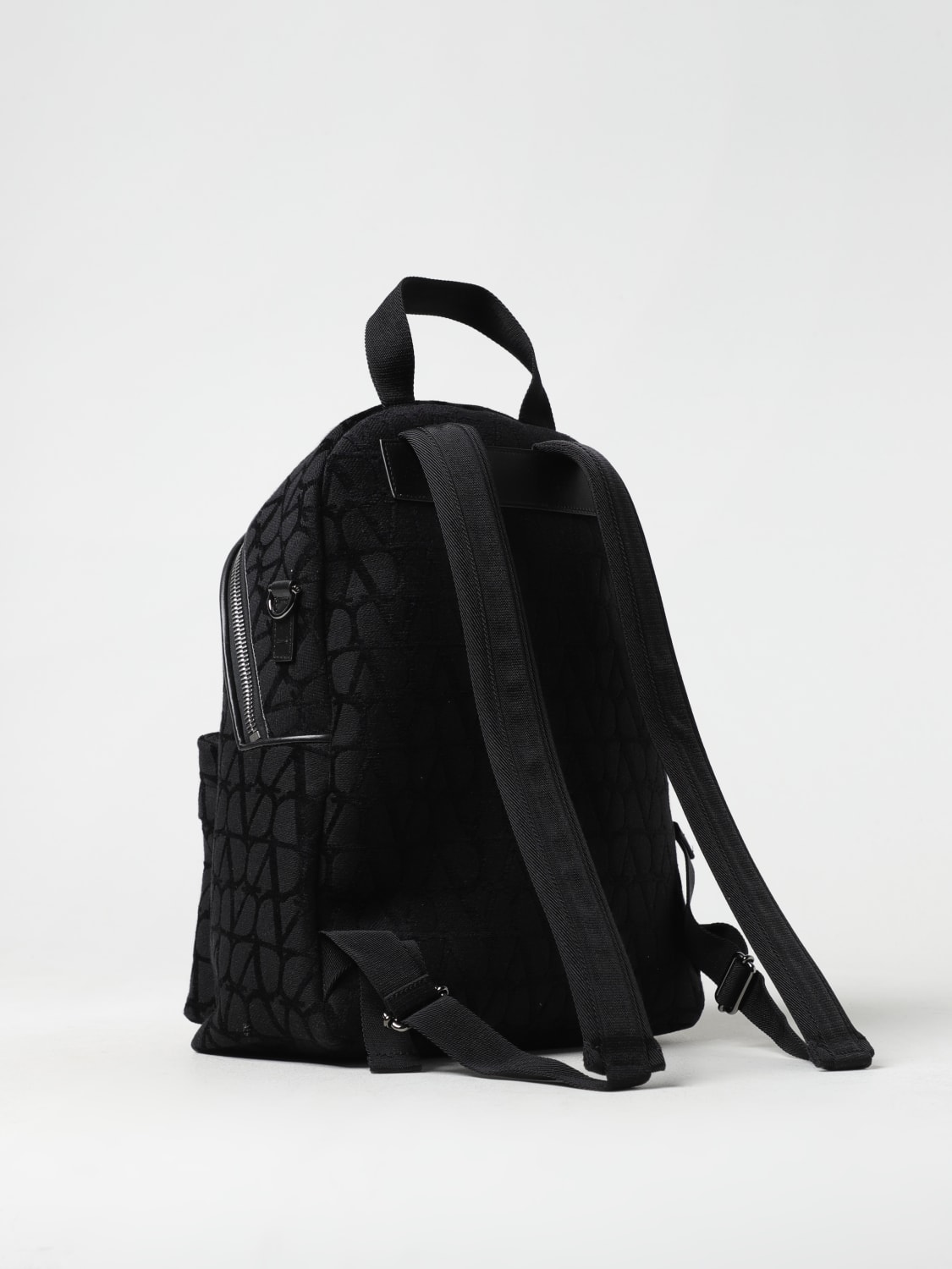 Valentino Garavani Black Toile Iconographe backpack