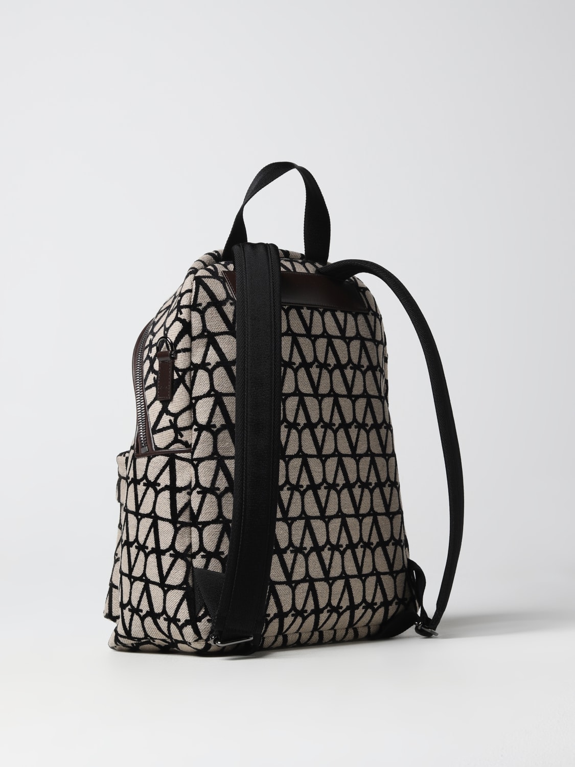 VALENTINO GARAVANI: backpack in Toile Iconographe jacquard - Natural