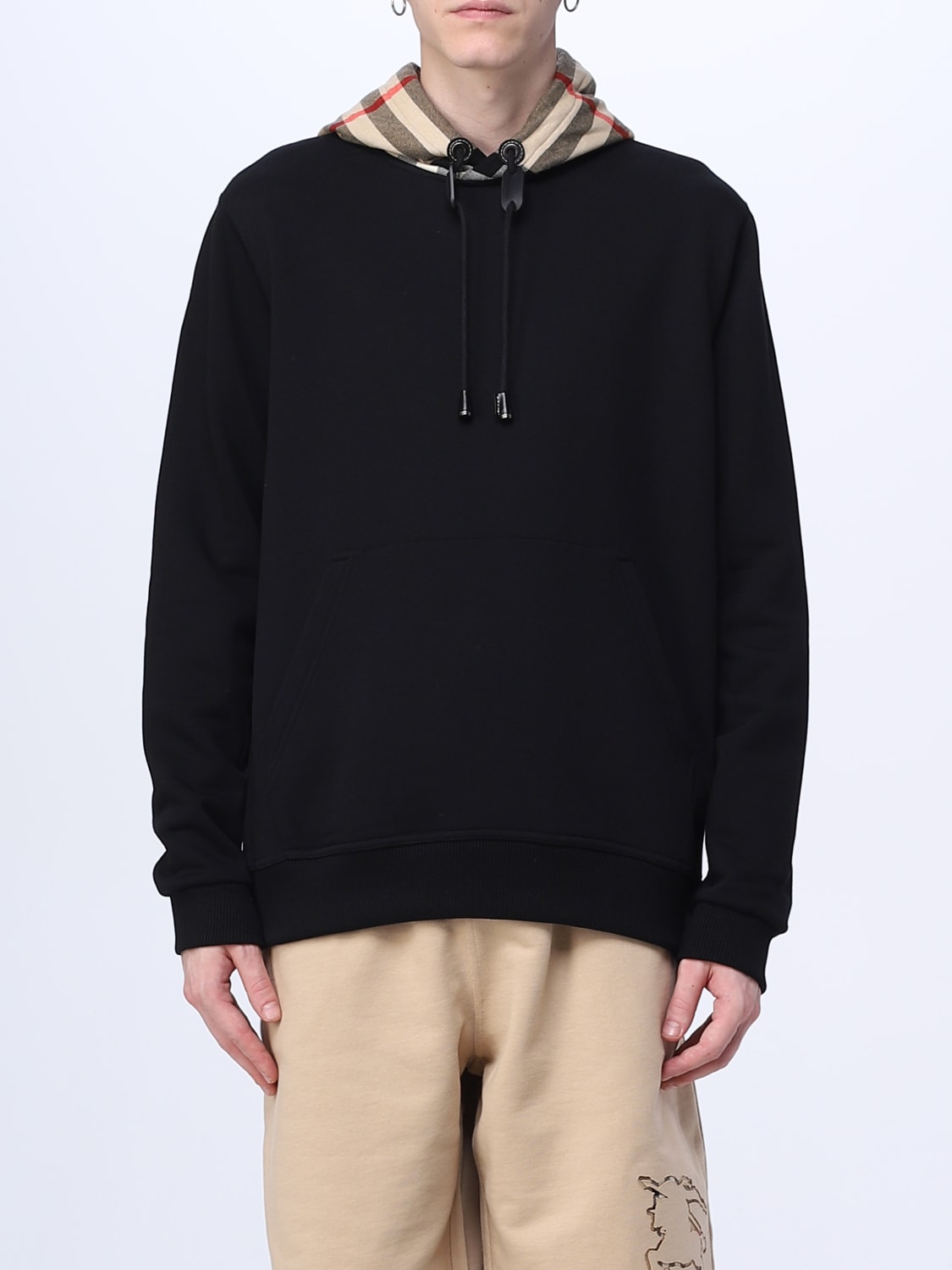 BURBERRY: sweatshirt in cotton - Black | Burberry sweatshirt 8058117 ...