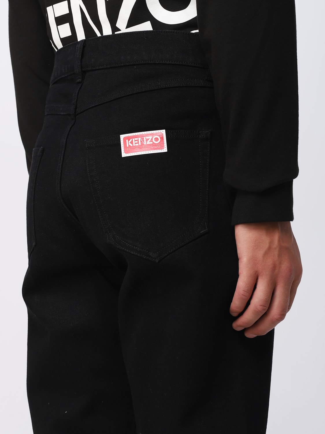 KENZO: jeans for man - Black | Kenzo jeans FD65DP3316C1 online on ...
