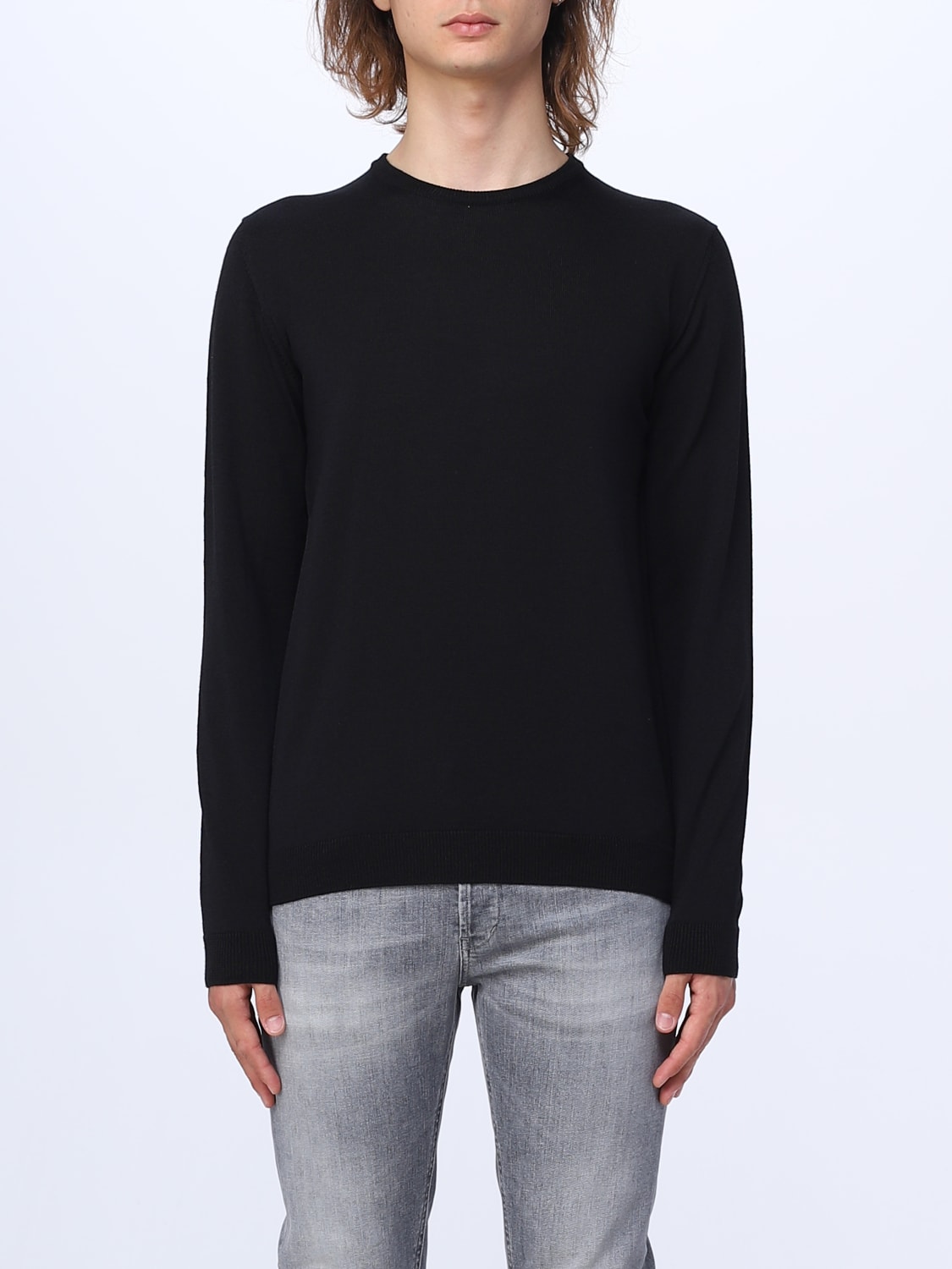 ROBERTO COLLINA: sweater for man - Black | Roberto Collina sweater ...