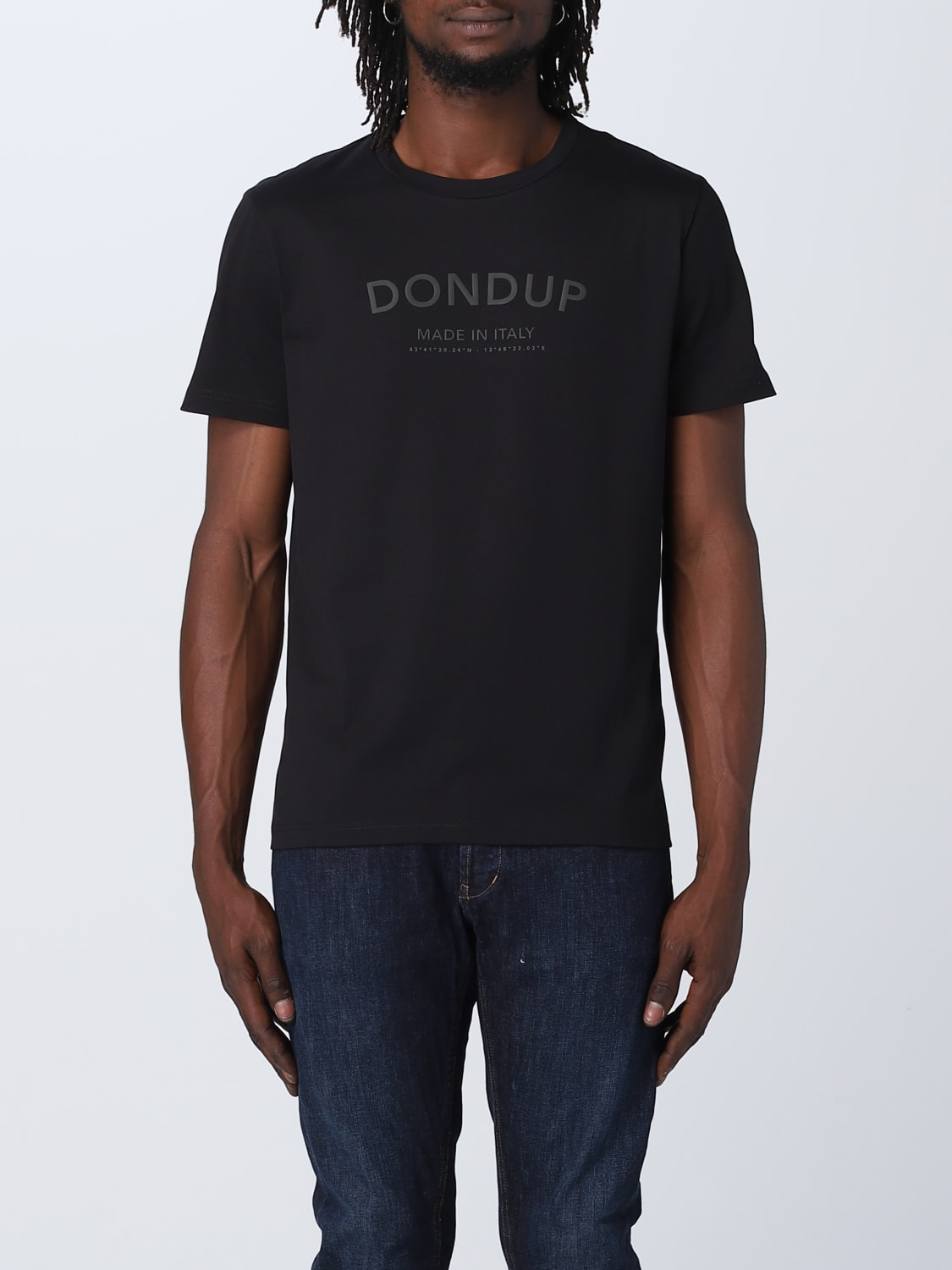 for man - Black Dondup t-shirt US198JF0271UGQ7 at GIGLIO.COM