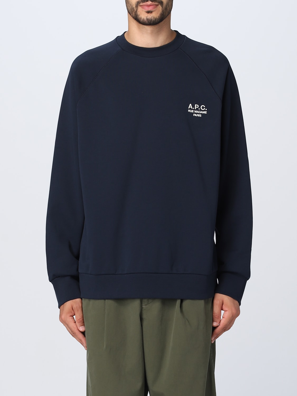 A.P.C.: sweatshirt for man - Blue | A.p.c. sweatshirt COEZDH27822 ...