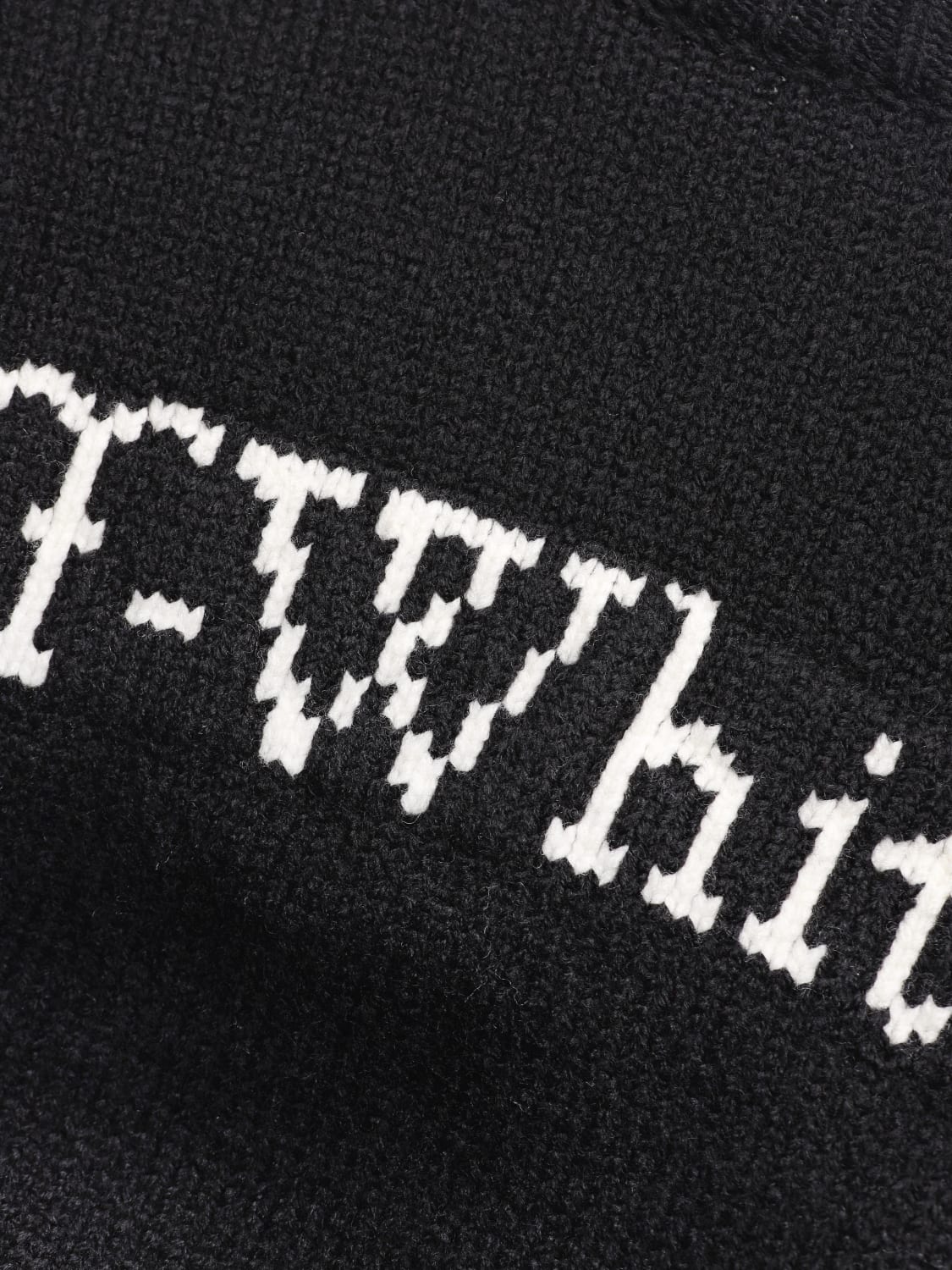 OFF-WHITE: sweater for man - Black | Off-White sweater OMHE167F23KNI002 ...