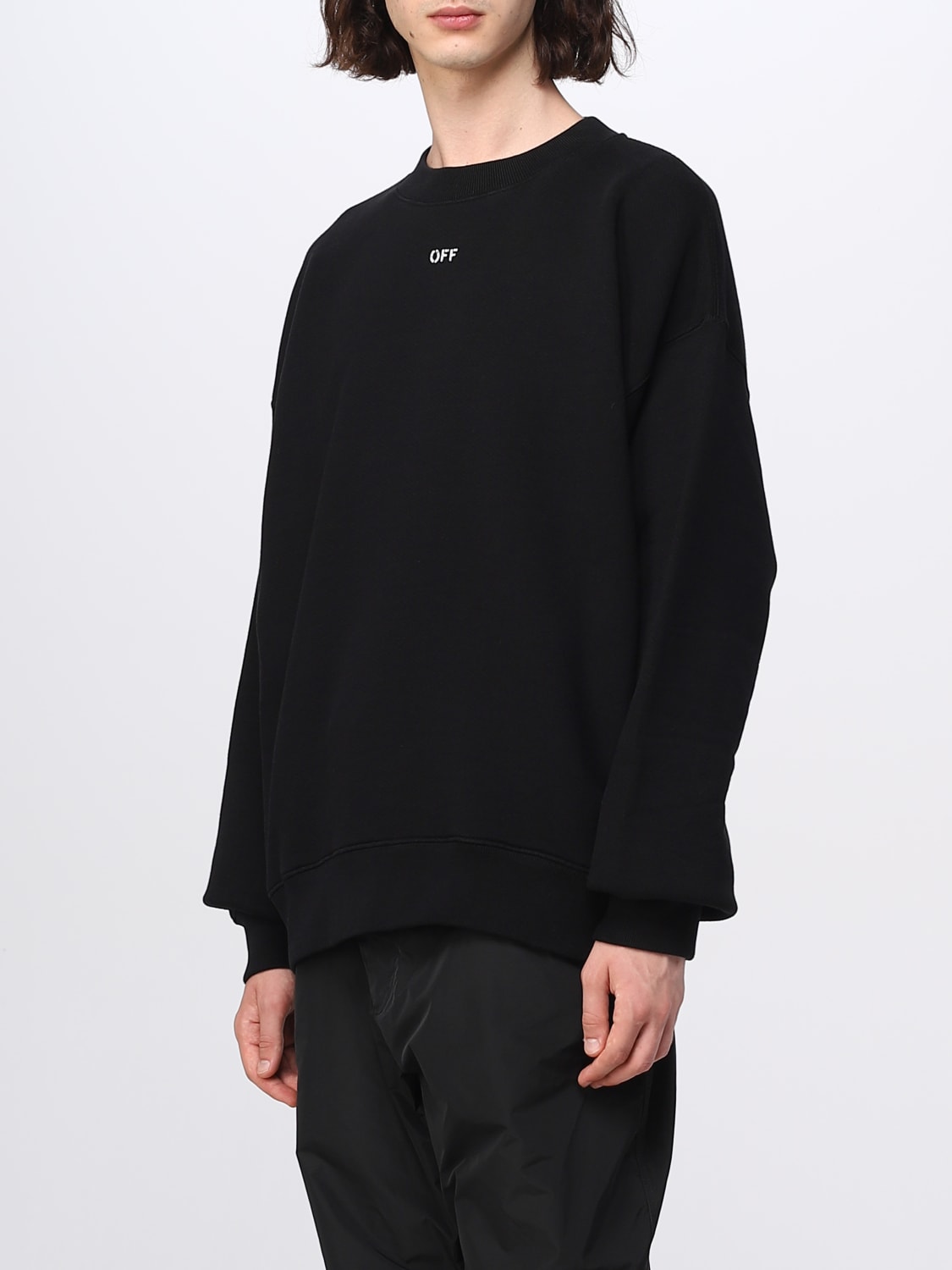 OFF-WHITE: cotton sweatshirt - Black