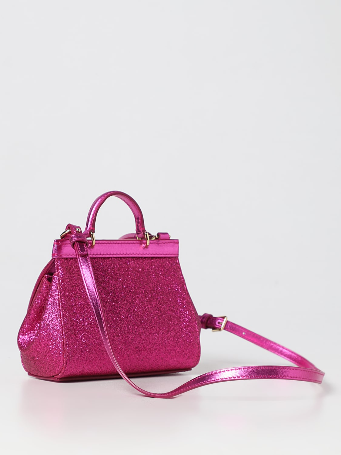 DOLCE & GABBANA: bag in glittery fabric - Fuchsia  Dolce & Gabbana clutch  EB0003AA745 online at