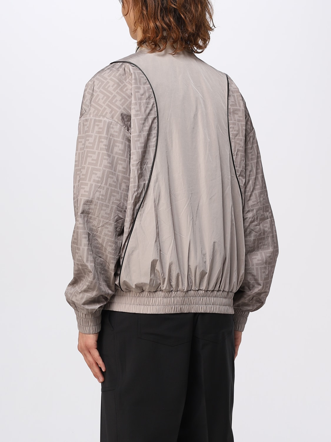 FENDI: nylon jacket - Ebony | Fendi jacket FAA899AP5A online at GIGLIO.COM