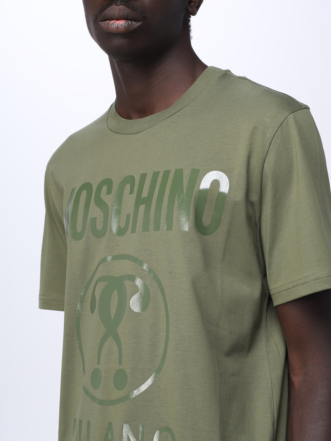 □46/ MOSCHINO COUTURE! モスキーノ ラバーロゴ Tシャツ - Tシャツ