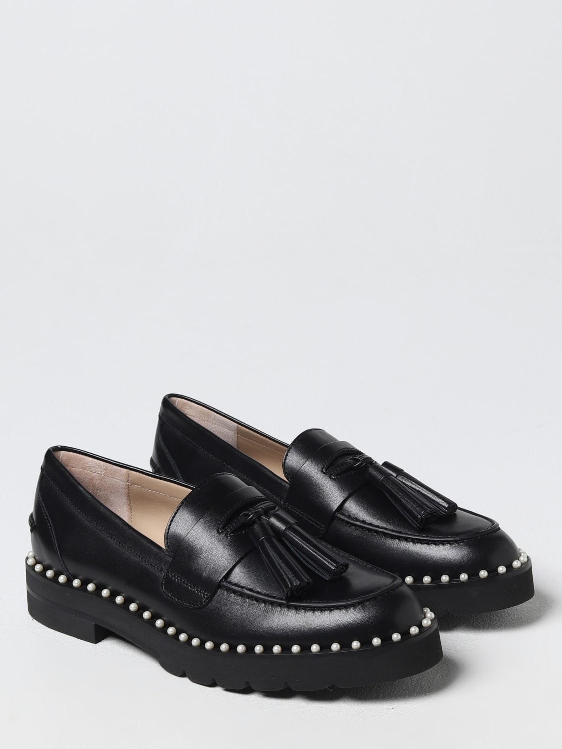 STUART WEITZMAN: loafers for woman - Black | Stuart Weitzman loafers ...