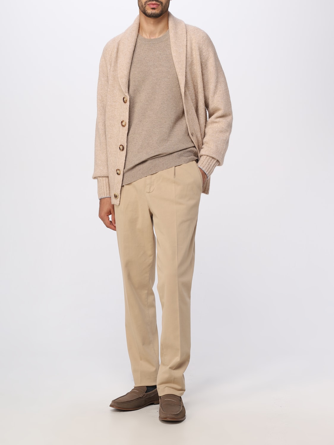 BRUNELLO CUCINELLI：カーディガン メンズ - ベージュ | GIGLIO.COM