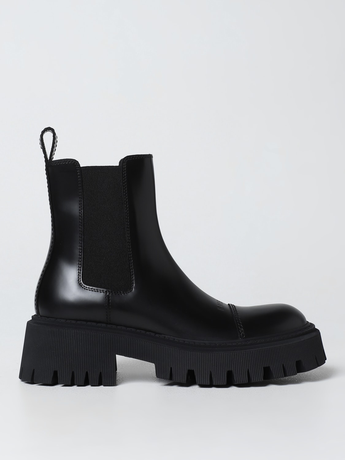 BALENCIAGA: ankle boots in - Black | Balenciaga flat ankle boots 641399WA8E9 at GIGLIO.COM