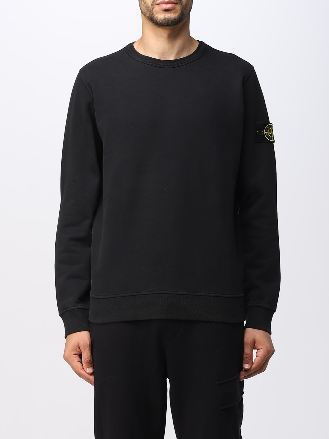 STONE ISLAND: sweatshirt for man - Black | Stone Island sweatshirt ...