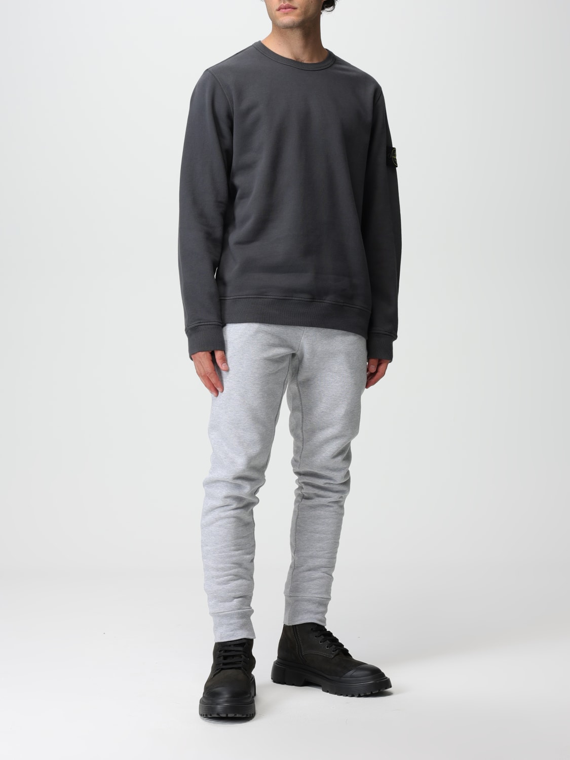 STONE ISLAND: sweatshirt for man - Grey | Stone Island sweatshirt 62420 ...