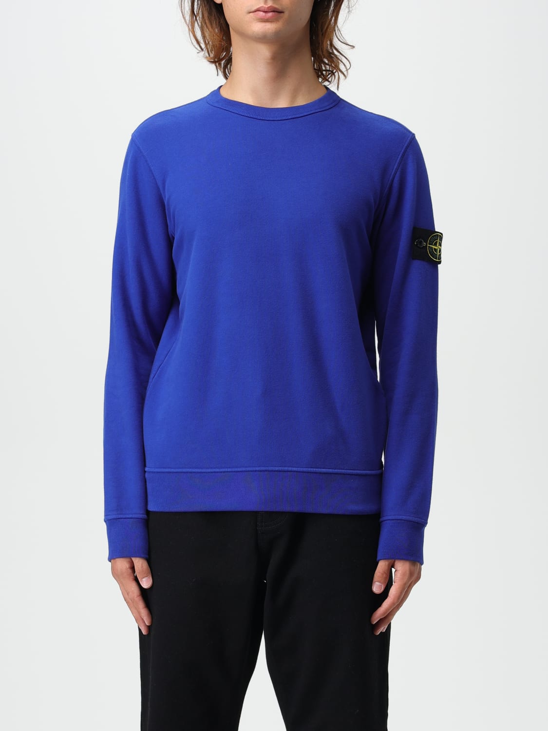 STONE ISLAND: sweatshirt for man - Blue 1 | Stone Island sweatshirt ...