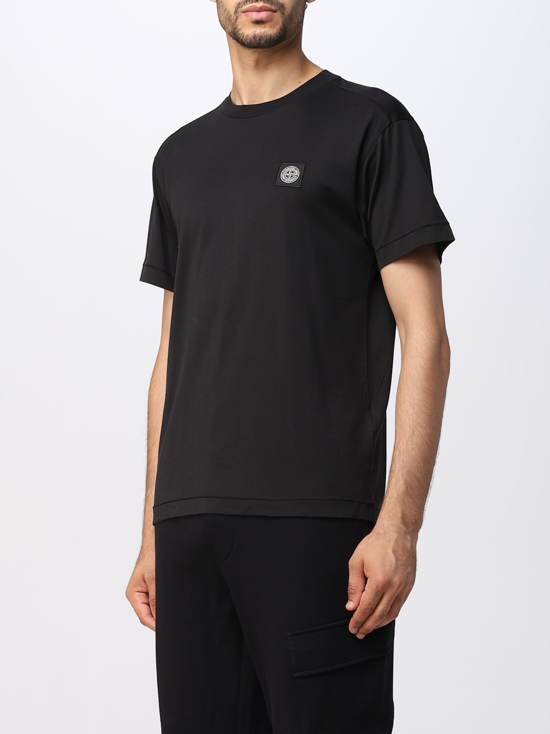 STONE ISLAND: t-shirt for man - Black | Stone Island t-shirt 24113 ...