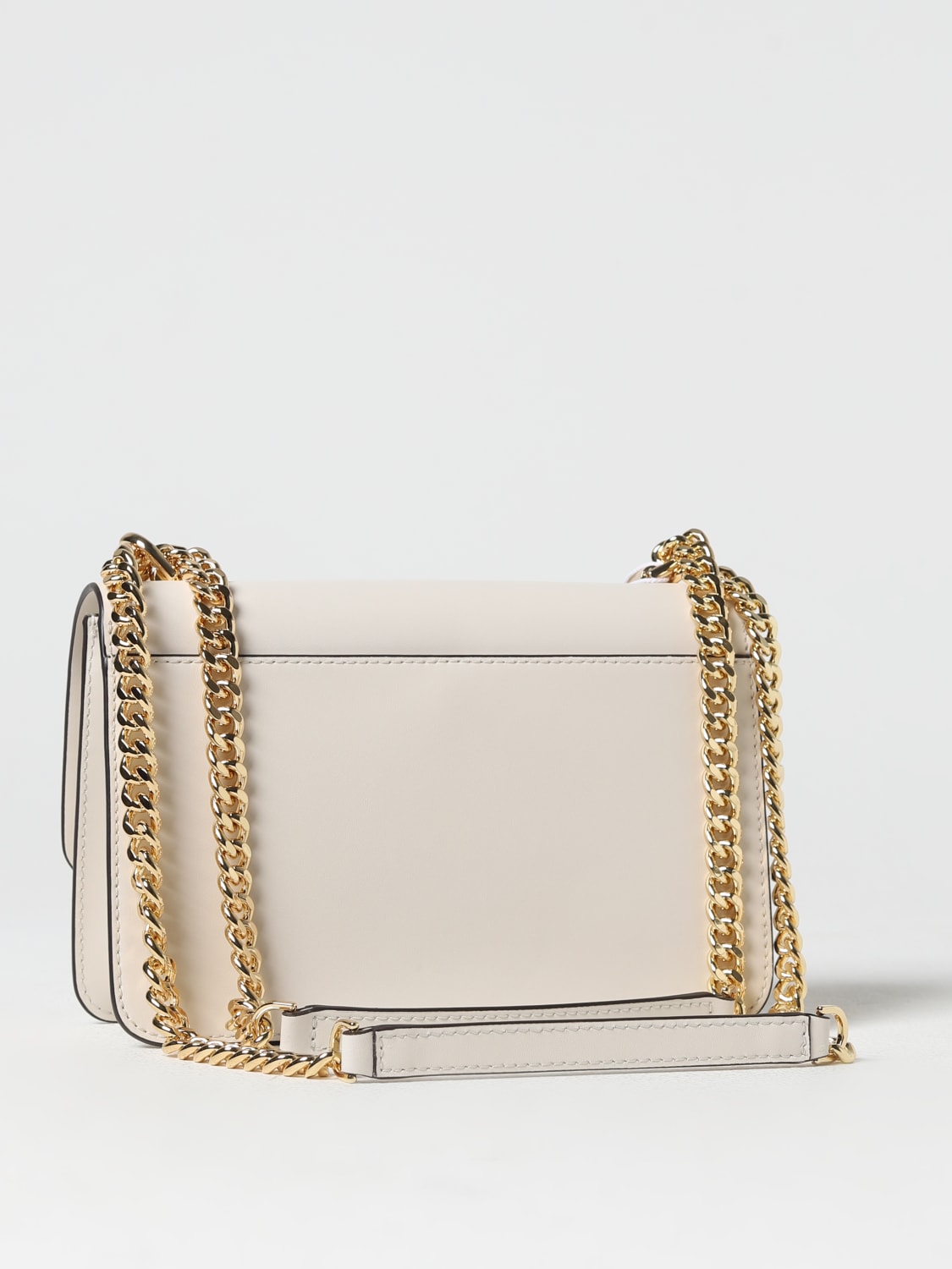 michael kors white bag with gold chain