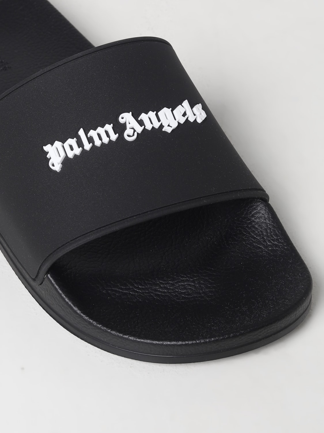 PALM ANGELS: Rubber sliders - Black | Palm Angels sandals ...