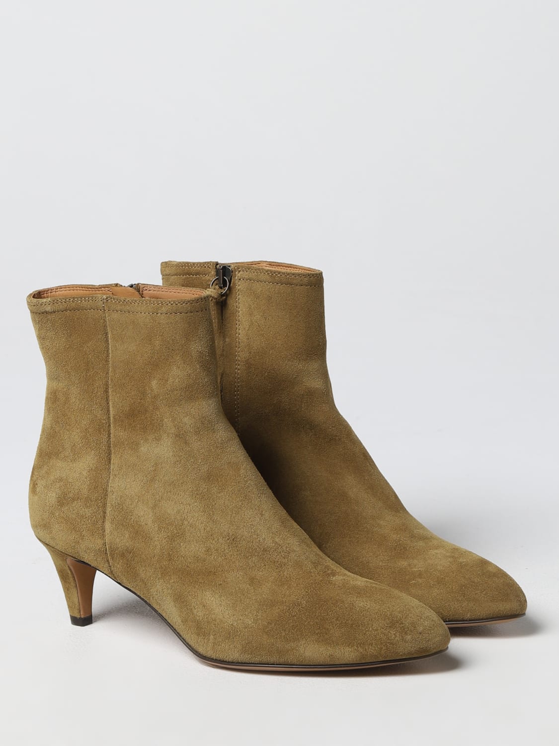 ISABEL MARANT: Deone suede ankle boot - Dove Grey | Isabel Marant flat ...