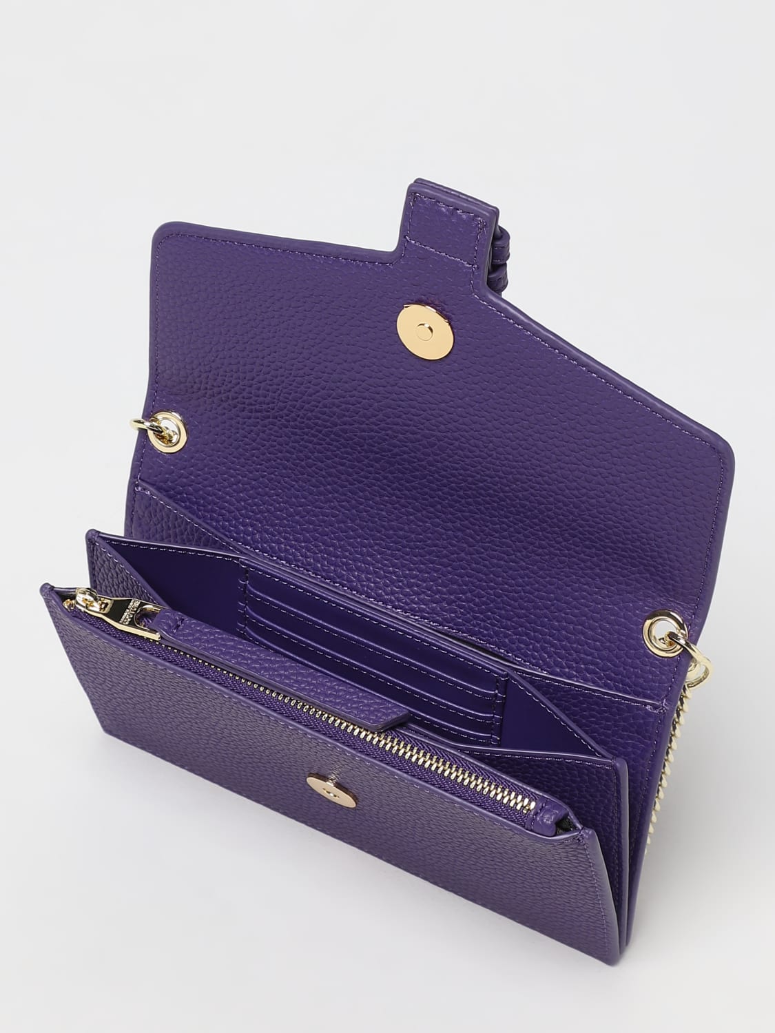 VERSACE JEANS COUTURE: bag in synthetic leather with Baroque buckles -  Violet