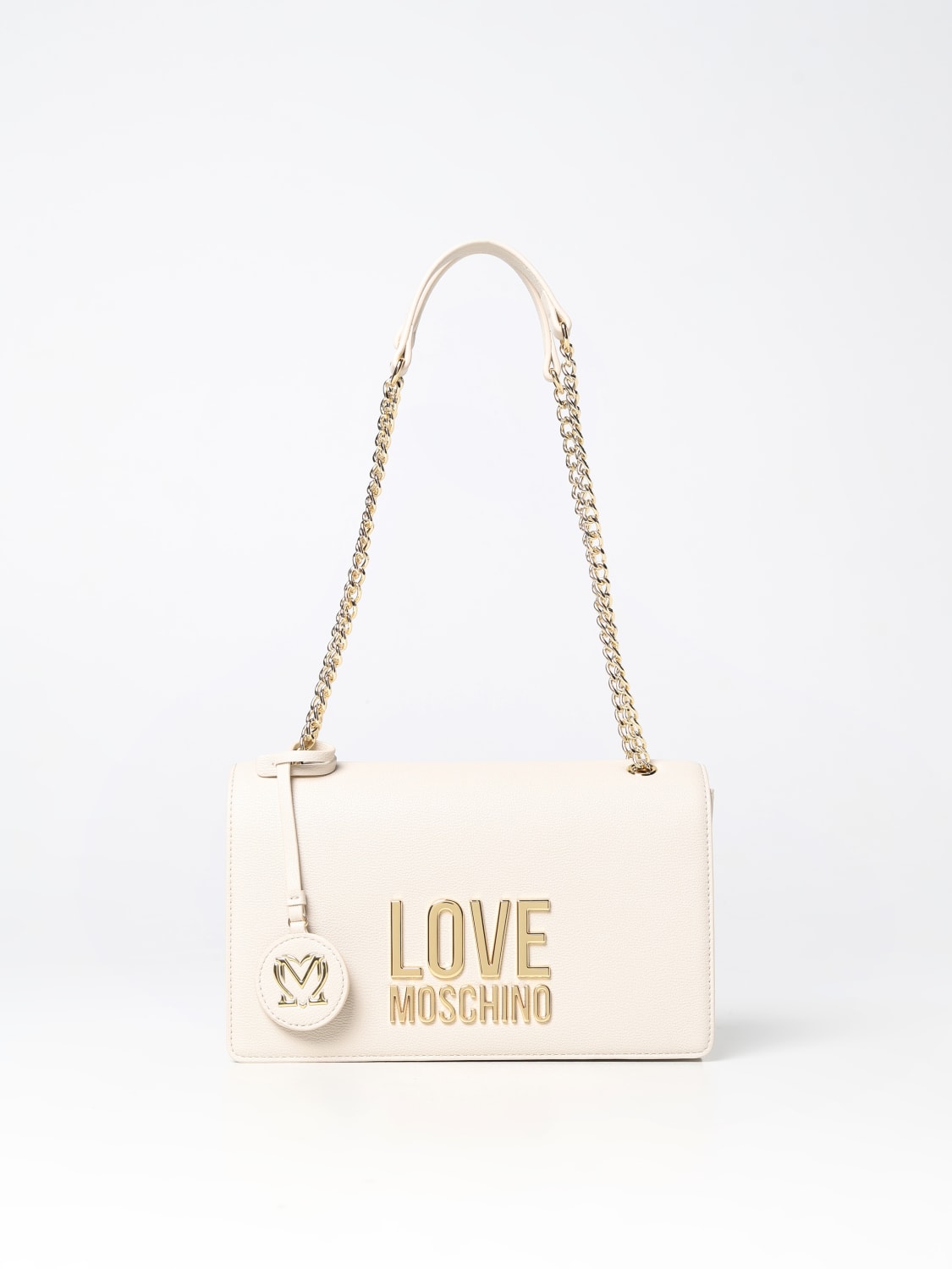 LOVE MOSCHINO： 肩包女士- 象牙色| Love Moschino 肩包JC4099PP1HLI0