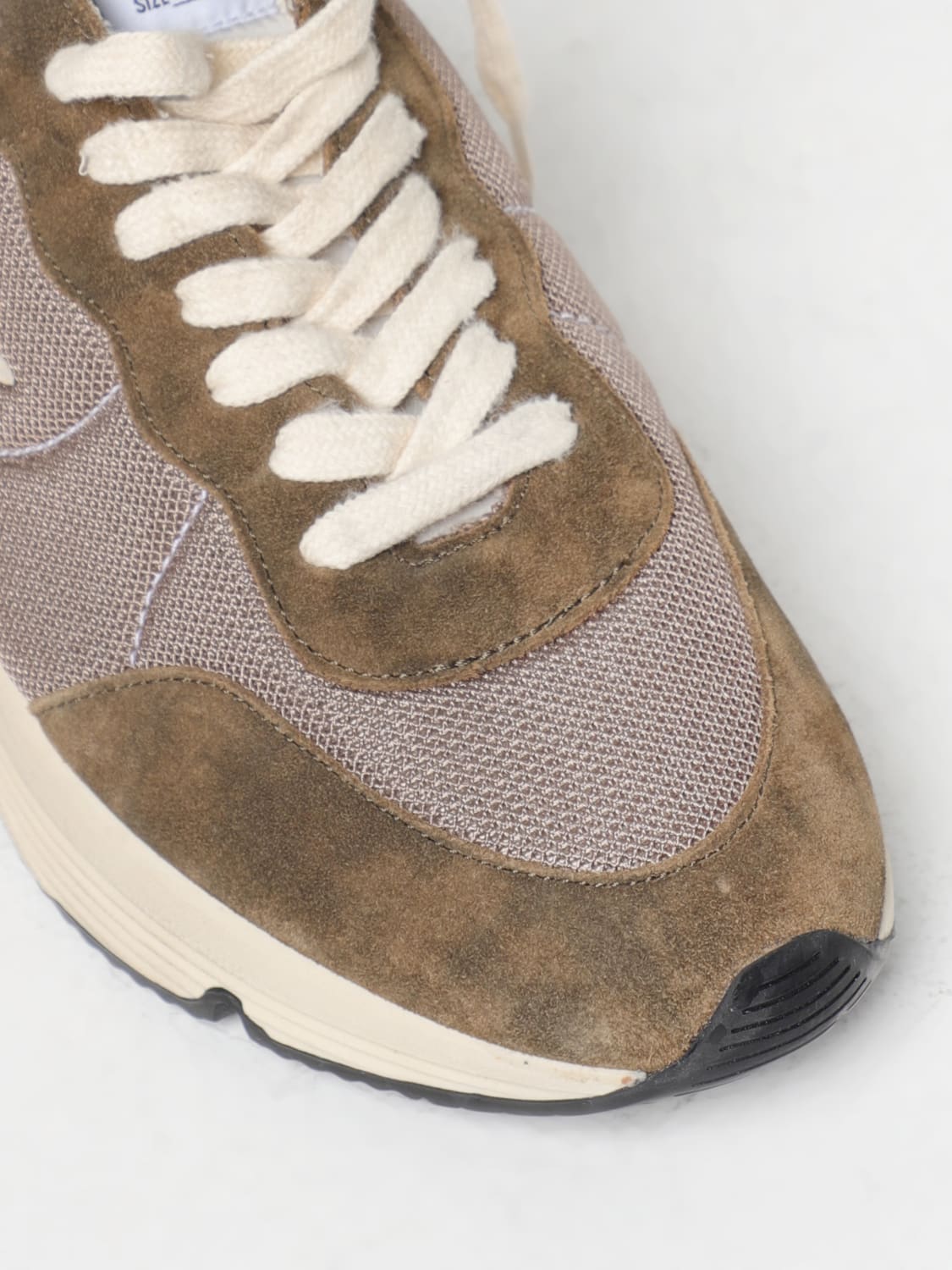 GOLDEN GOOSE: Sole sneakers in suede - Green | Golden Goose sneakers GMF00272F00324935812 online at GIGLIO.COM