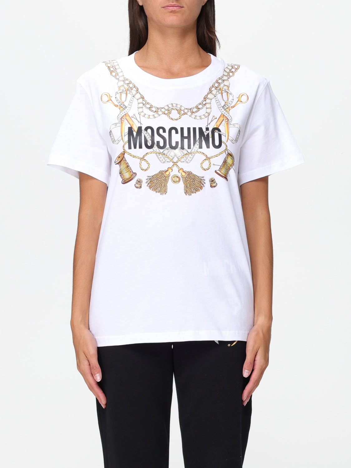 T-shirt Moschono Couture in cotone