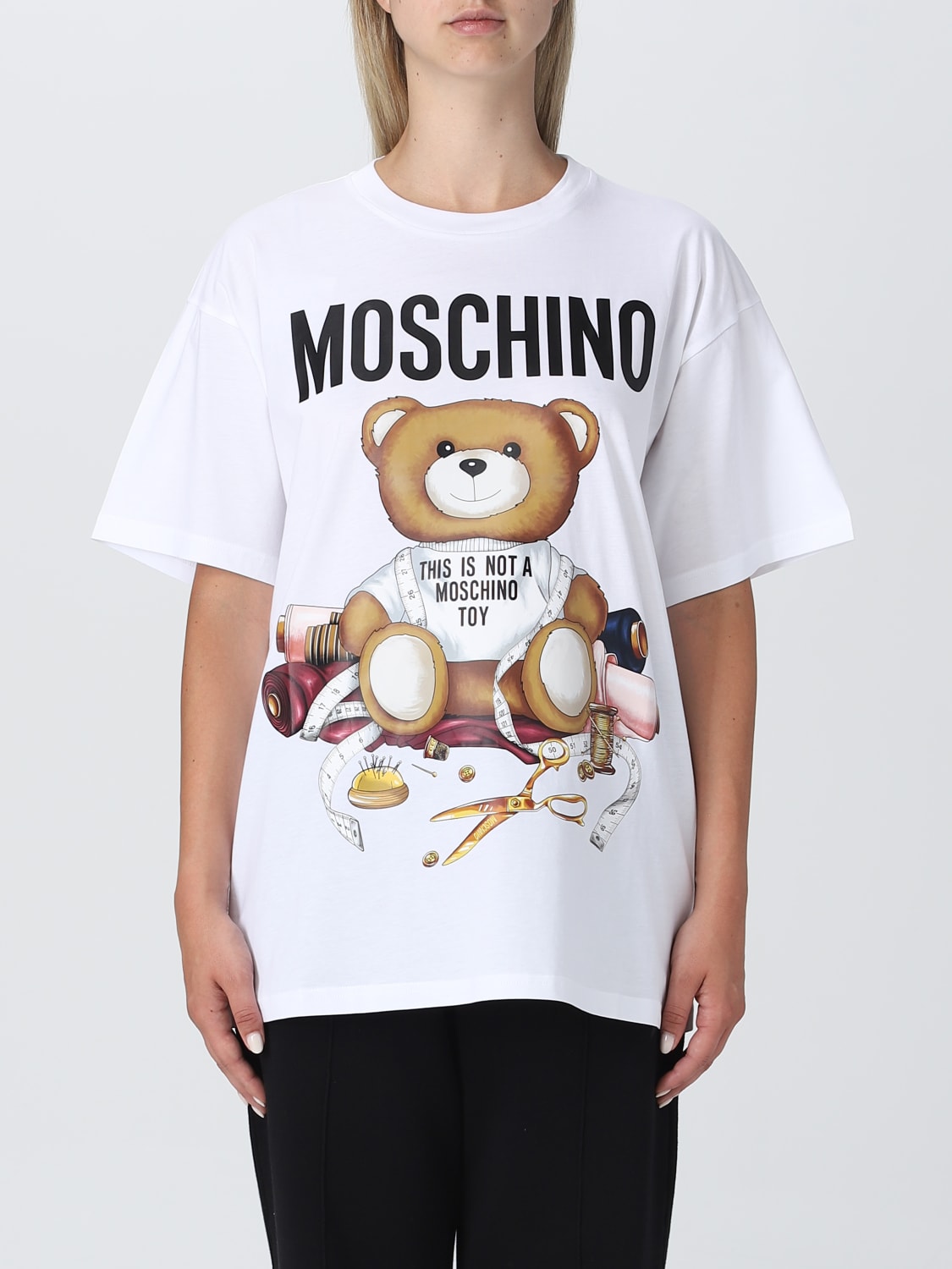 MOSCHINO COUTURE: t-shirt for woman - White | Moschino Couture t-shirt ...