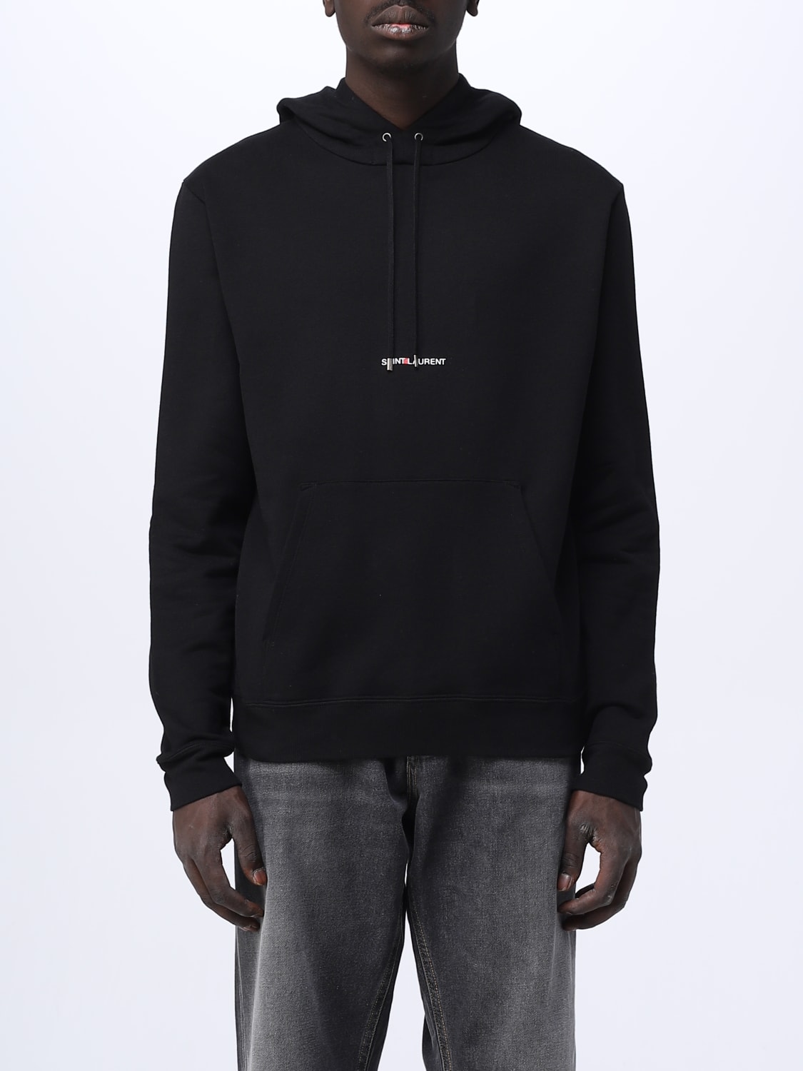 SAINT LAURENT: sweatshirt for man - Black | Saint Laurent sweatshirt ...