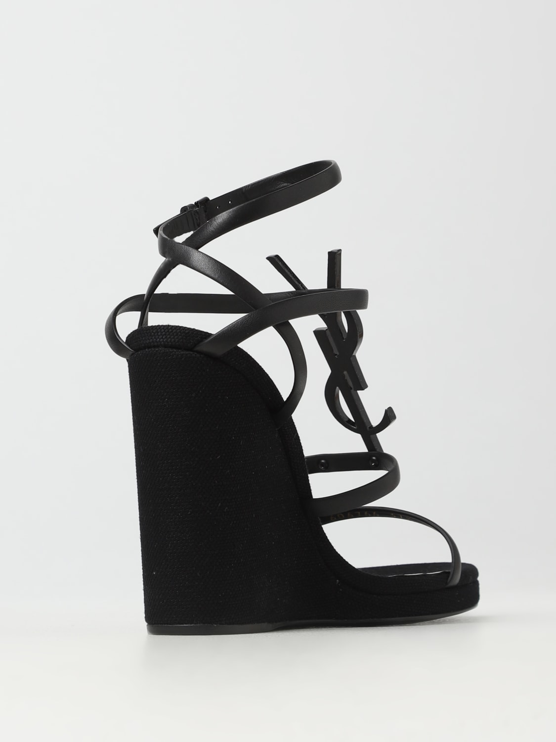 SAINT LAURENT: wedge shoes for woman - Black | Saint Laurent wedge ...