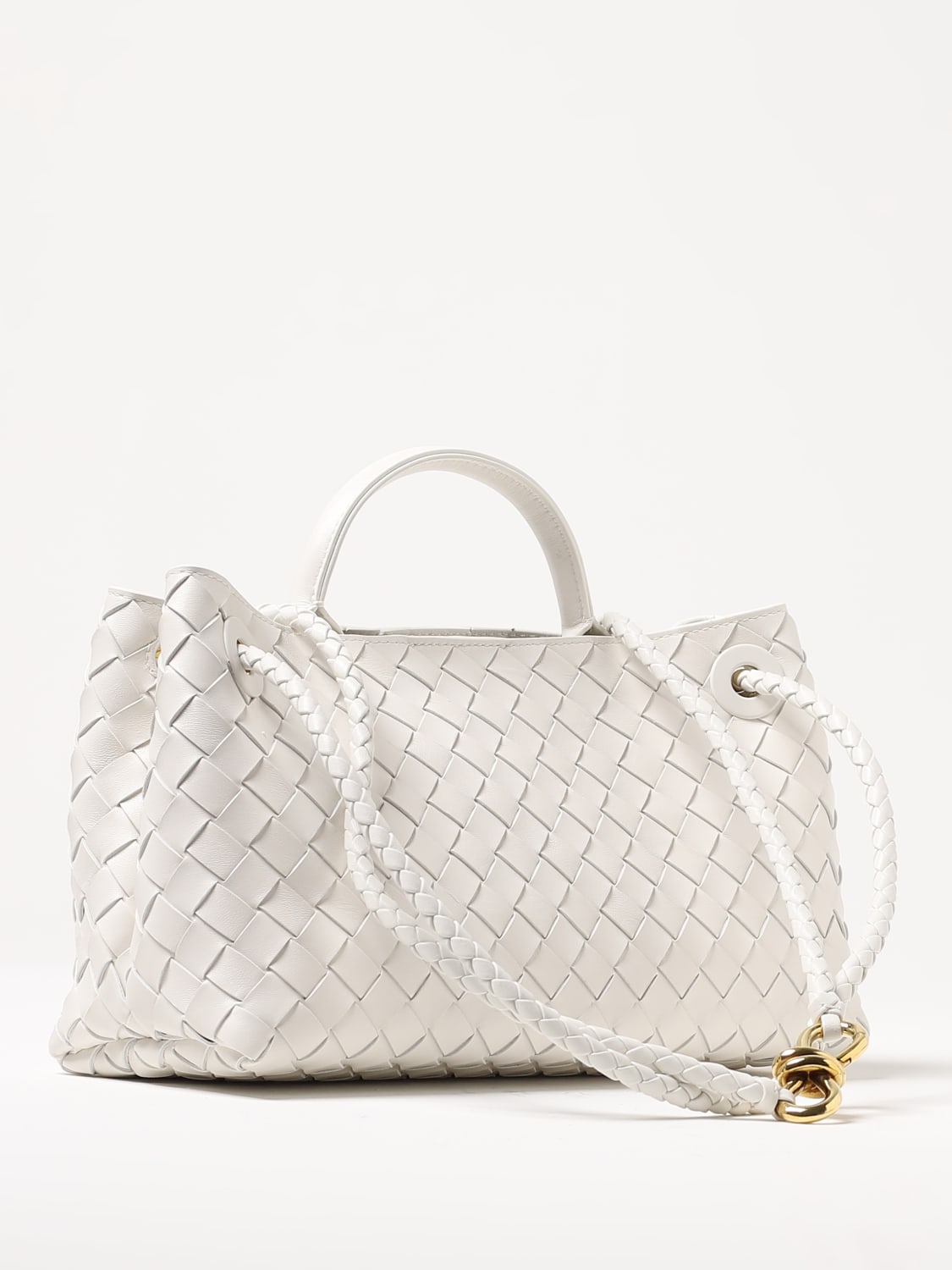 Bottega Veneta Intrecciato Tote Bag - White - Woman - Calfskin