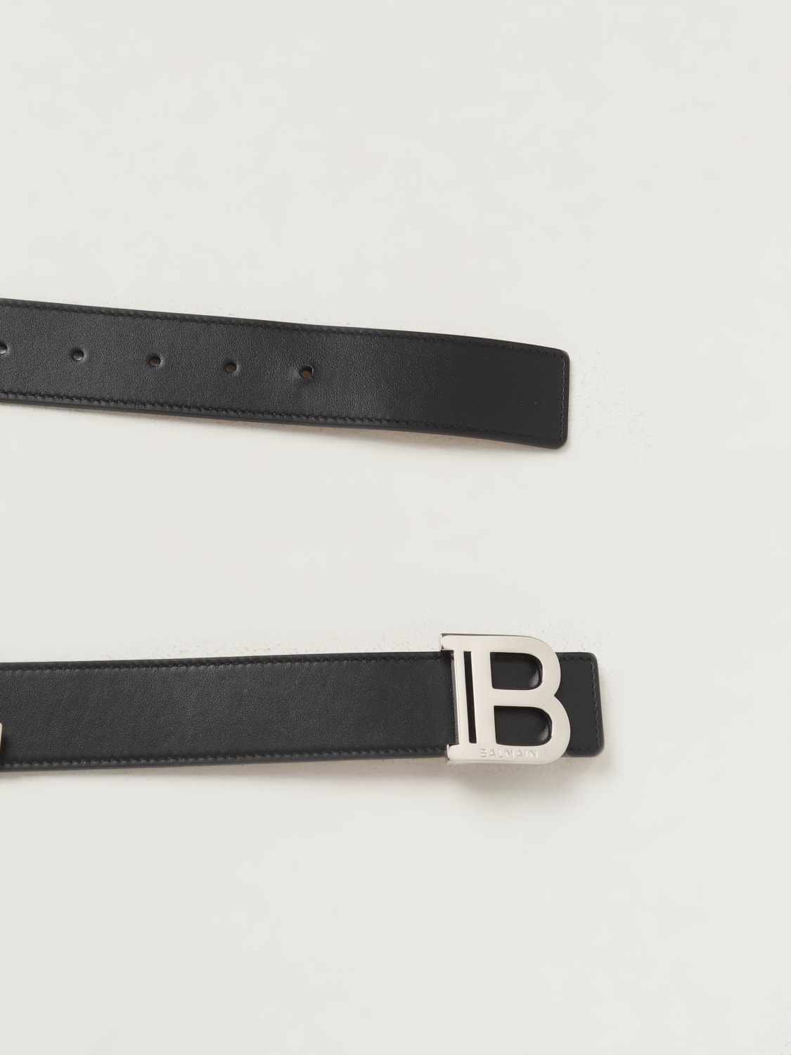 3.5cm b buckle leather belt - Balmain - Men