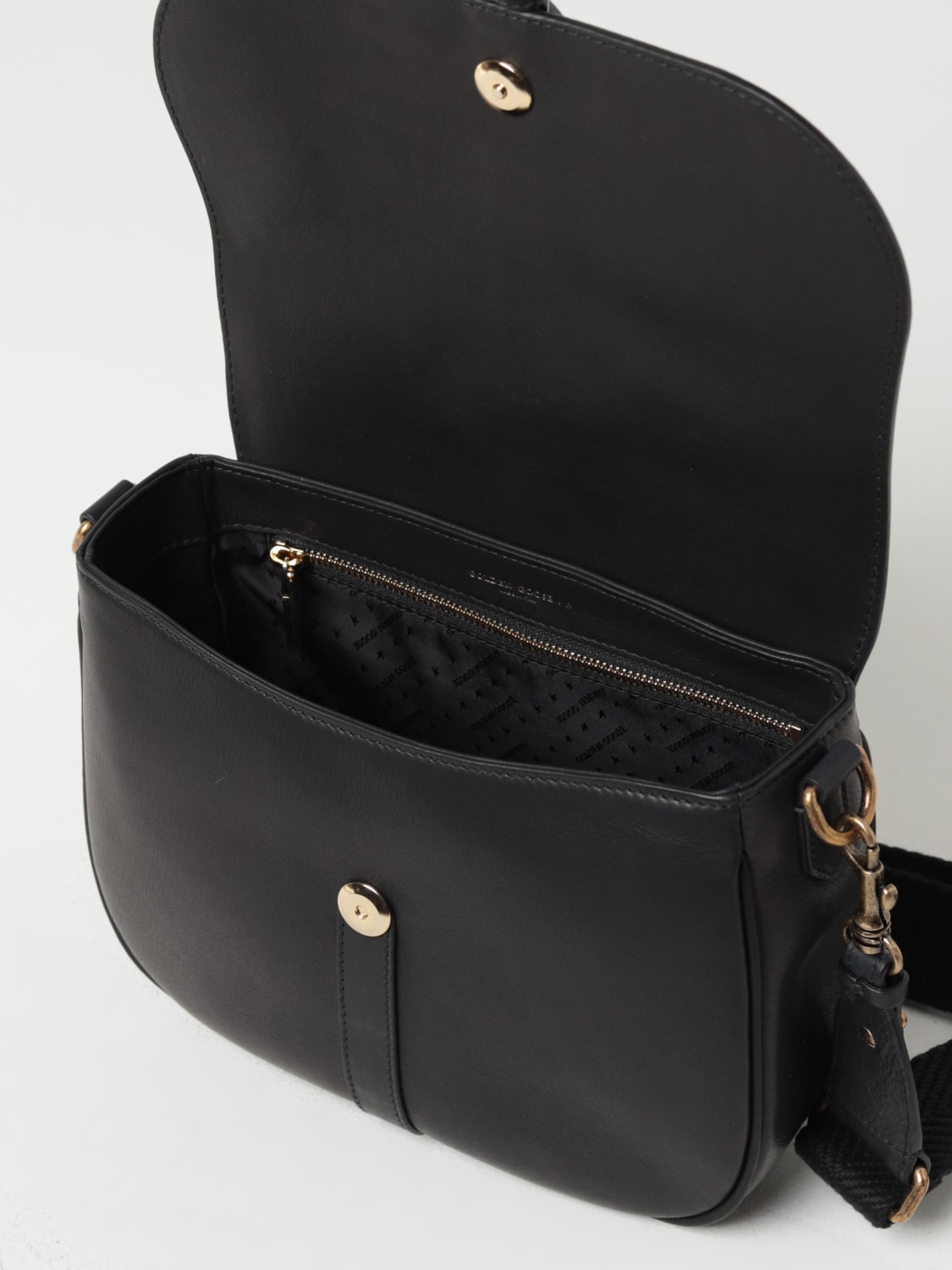 Saddle Bag with Strap Golden Saddle Grained Calfskin