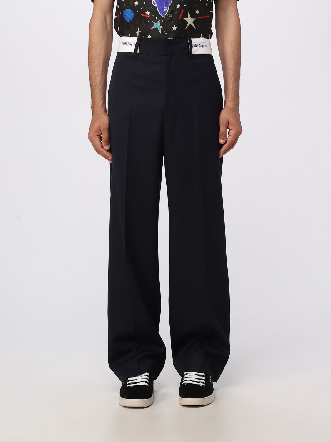 PALM ANGELS: pants for man - Blue | Palm Angels pants PMCG008E23FAB002 ...