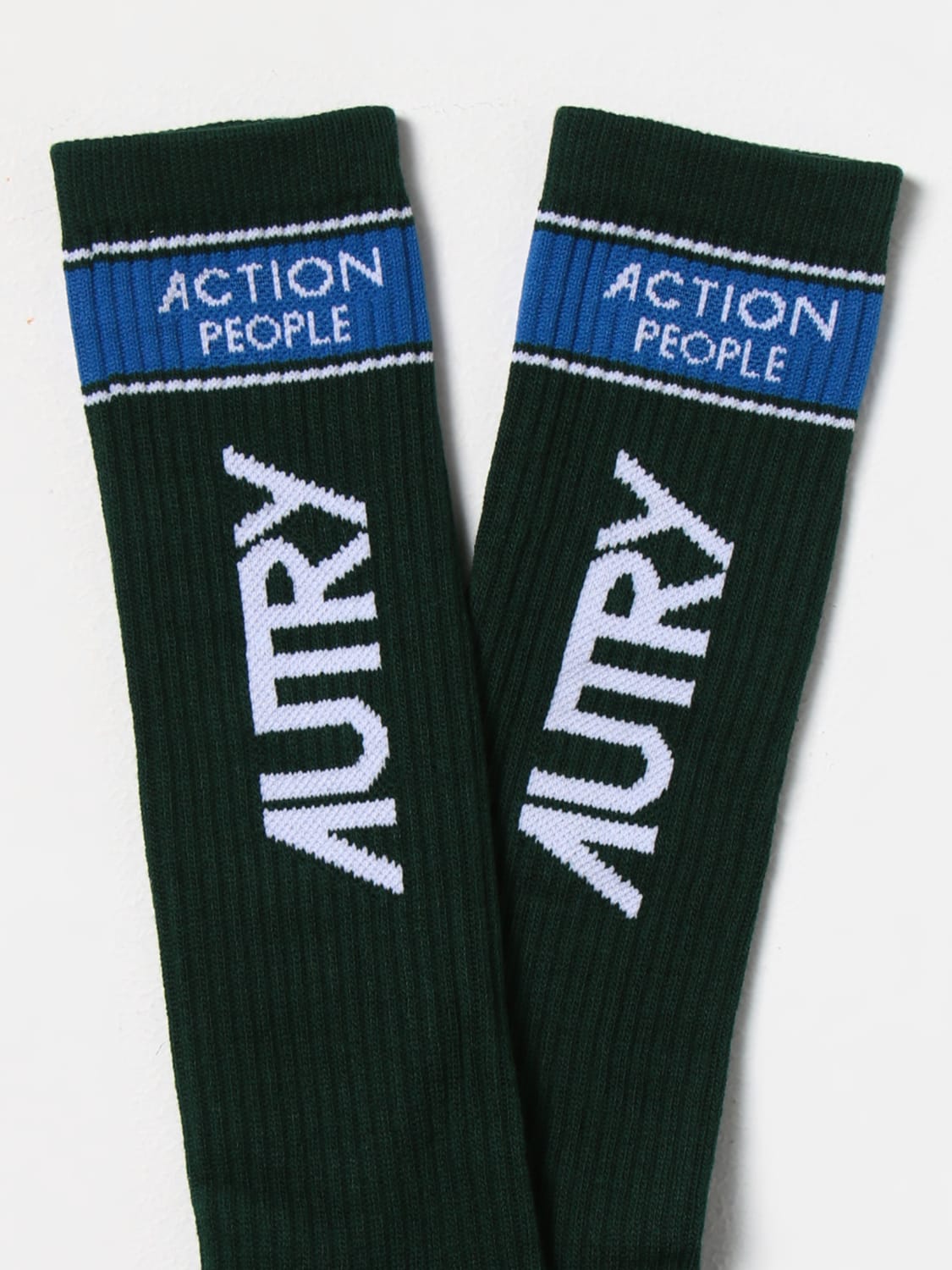 AUTRY socks for man Green Autry socks SOSU46GW online on