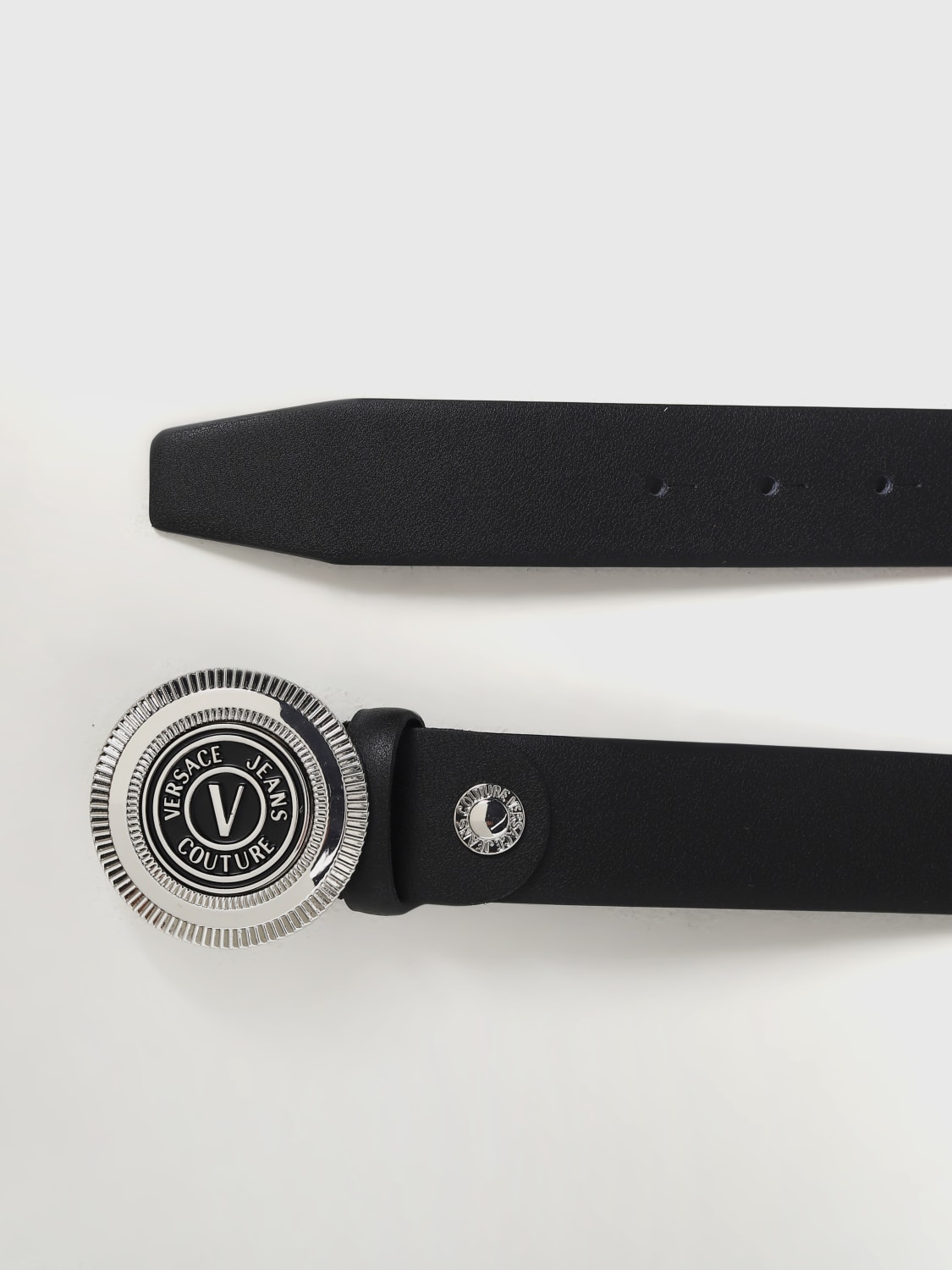 Versace - Medusa Round Buckle Belt - Men - Calf Leather/metal (other) - 95  in Black for Men